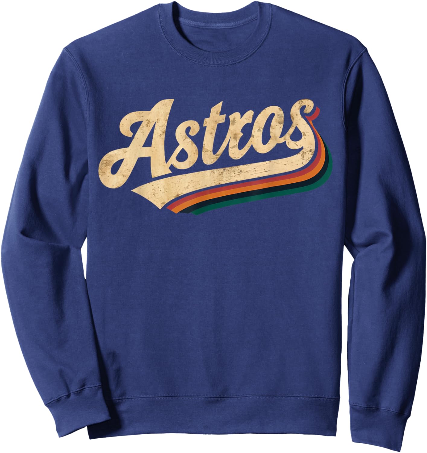 Vintage Astros Name Retro Style 70s 80s Sweatshirt - Sweatshirt | Navy