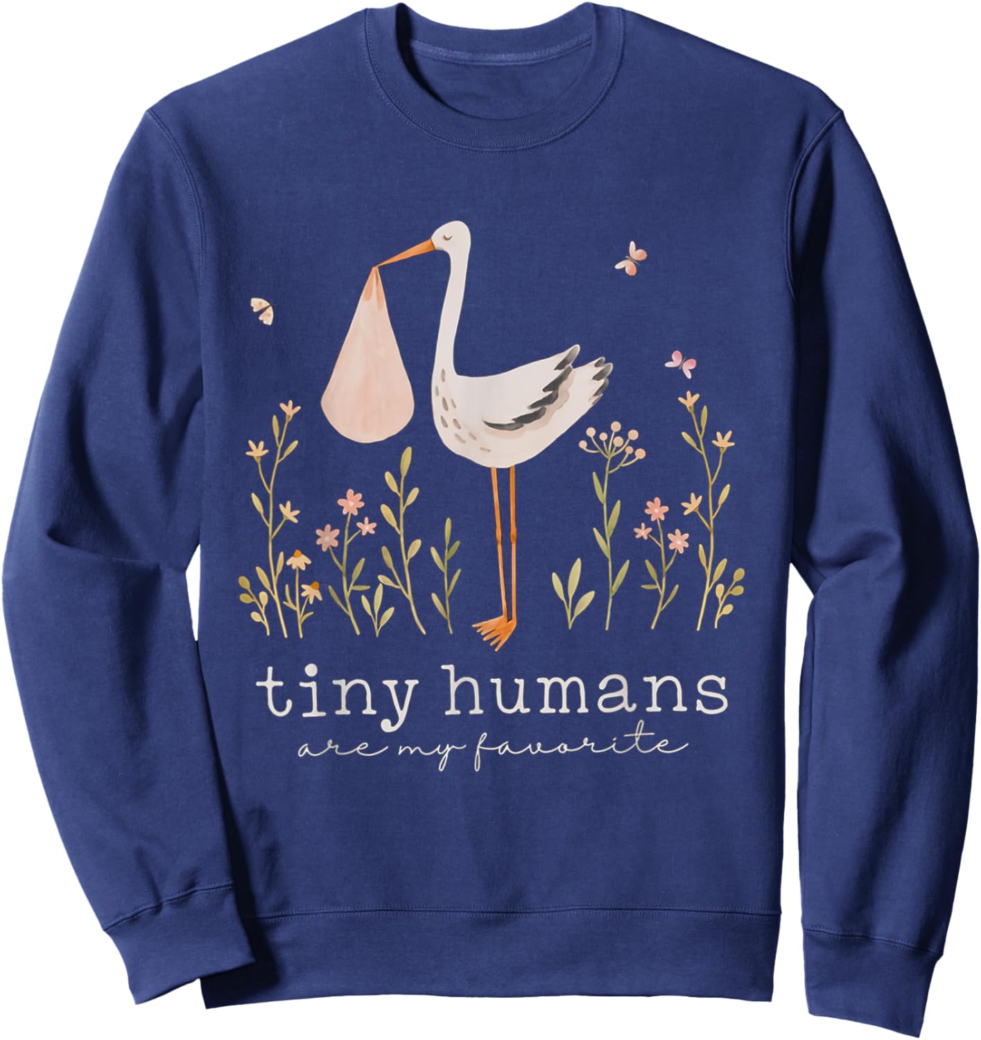 Labor and Delivery Nurse Stork Squad Nurse Graduation Sweatshirt - Sweatshirt | Navy