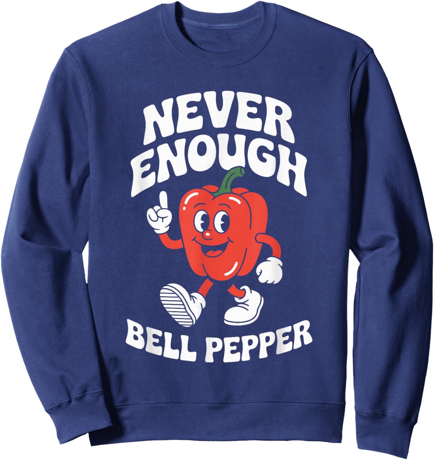 Funny Bell Pepper Retro Sweatshirt - Sweatshirt | Navy