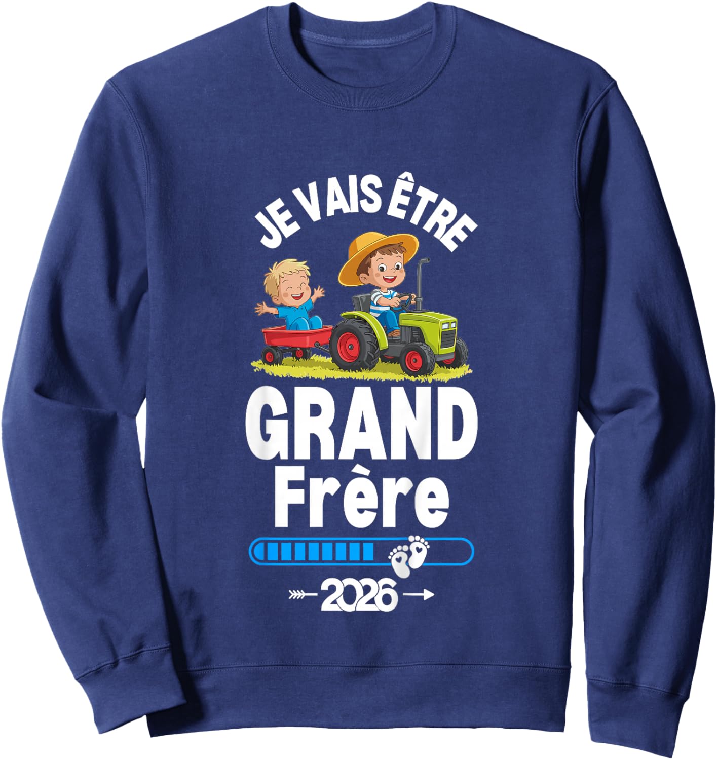 Kid I Will Be Big Brother 2026 Boy Future Big Brother Funny Sweatshirt - Sweatshirt | Navy