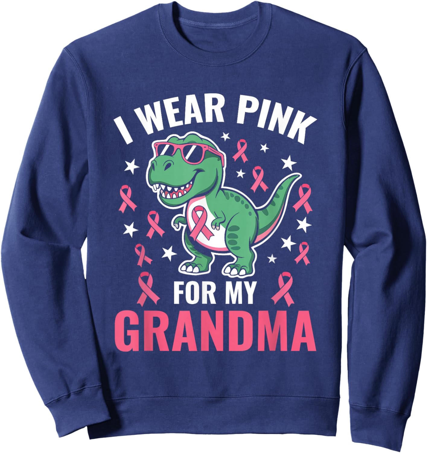 I Wear Pink for My Grandma Sweatshirt - Sweatshirt | Navy