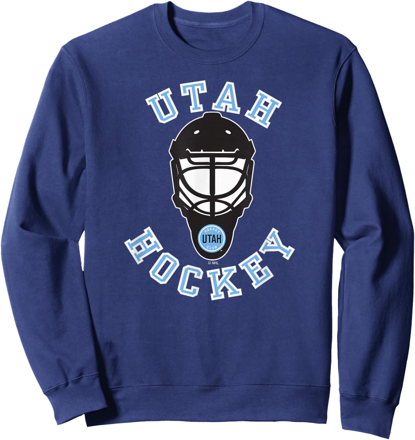 Utah Hockey Club Hockey Mask Dark Heather Sweatshirt - Sweatshirt | Navy