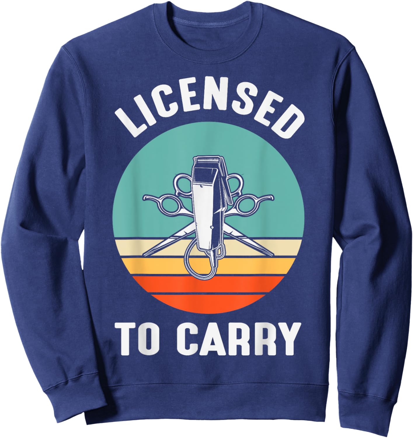Barber Designs Dad Funny Hairdressing Hair Stylists Sweatshirt - Sweatshirt | Navy