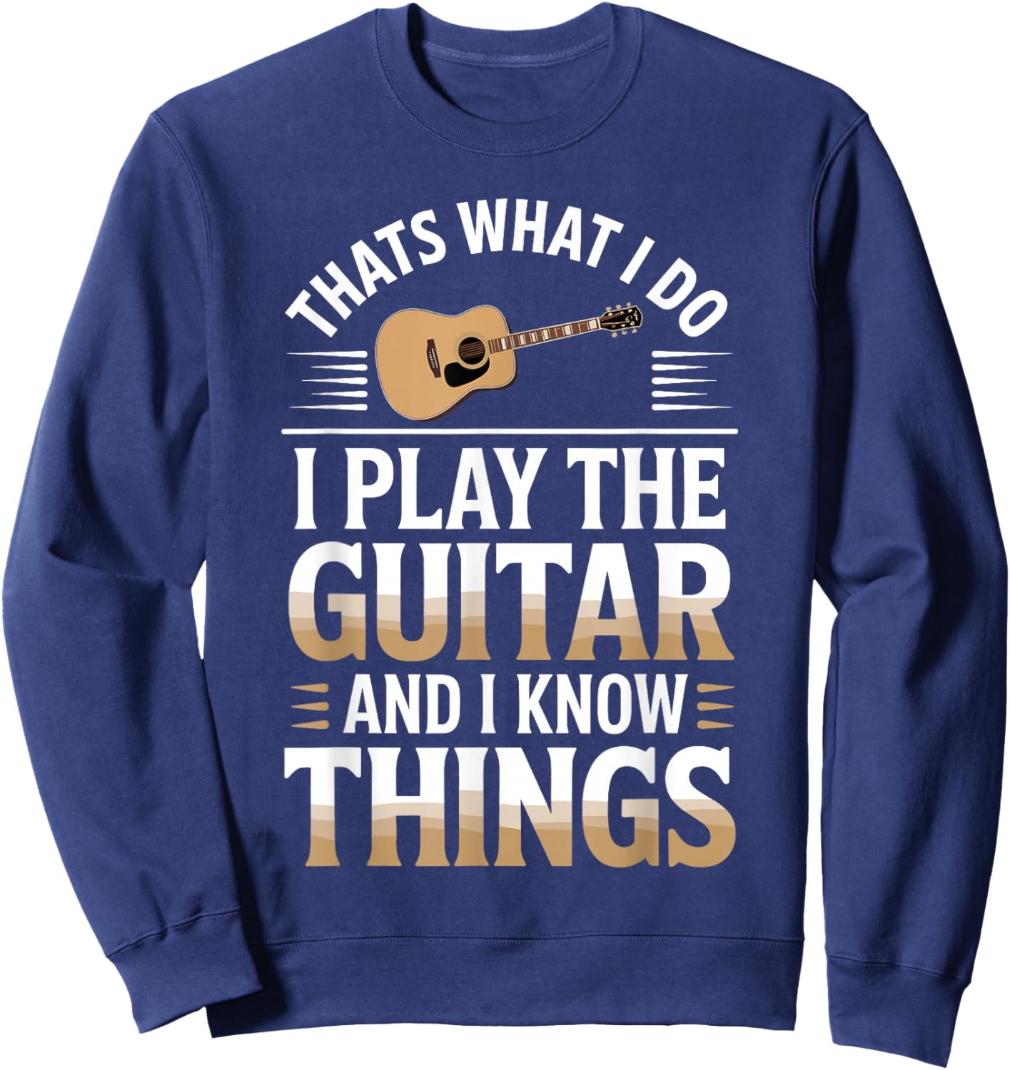 Funny Guitar Art Women Kids Guitar Player Guitarist Sweatshirt - Sweatshirt | Navy