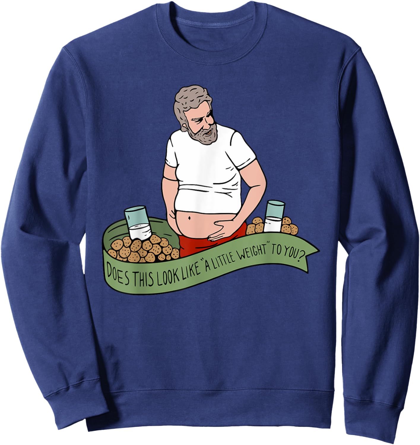 The Santa Clause “A Little Weight” Funny Design Sweatshirt - Sweatshirt | Navy