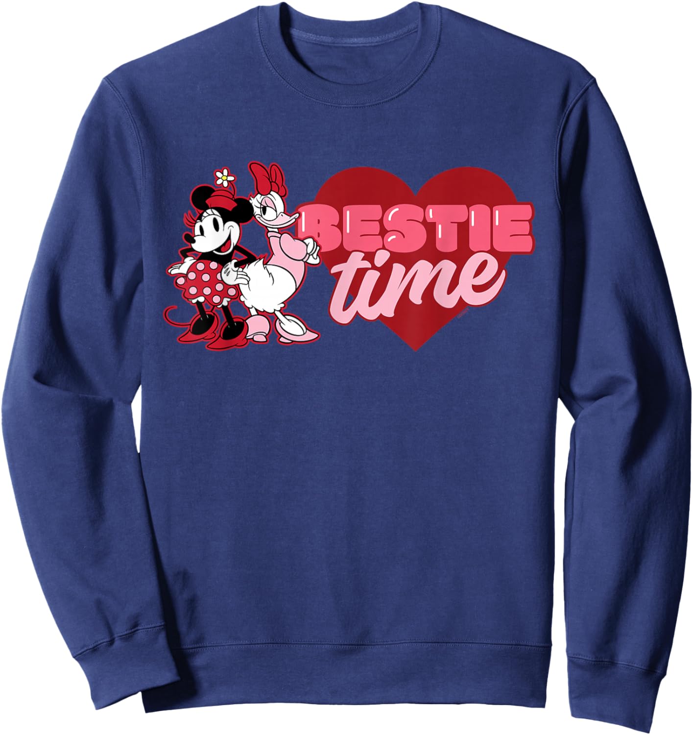 Disney Minnie & Daisy Valentine’s Day Bestie Time Matching Sweatshirt - Sweatshirt | Navy