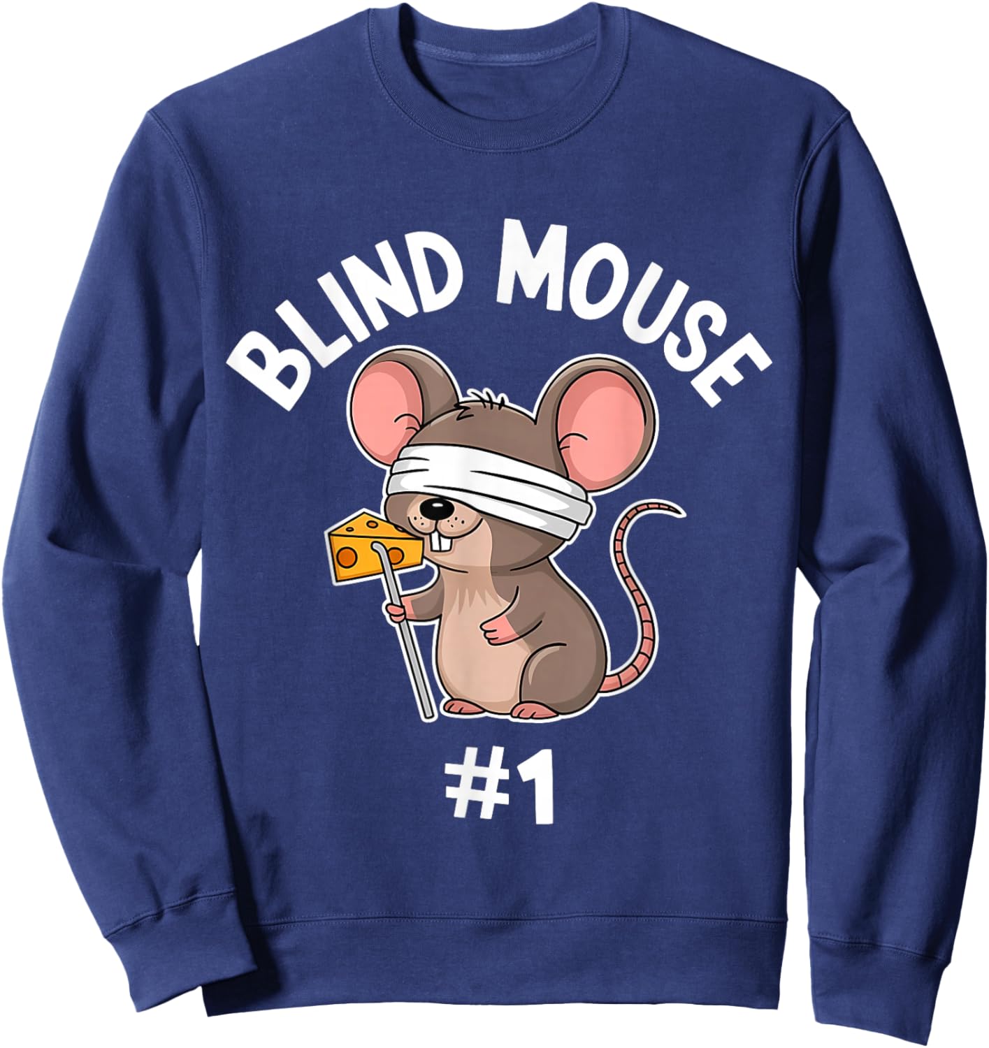 Three Blind Mice Costume Mouse #1 Matching Group Sweatshirt - Sweatshirt | Navy