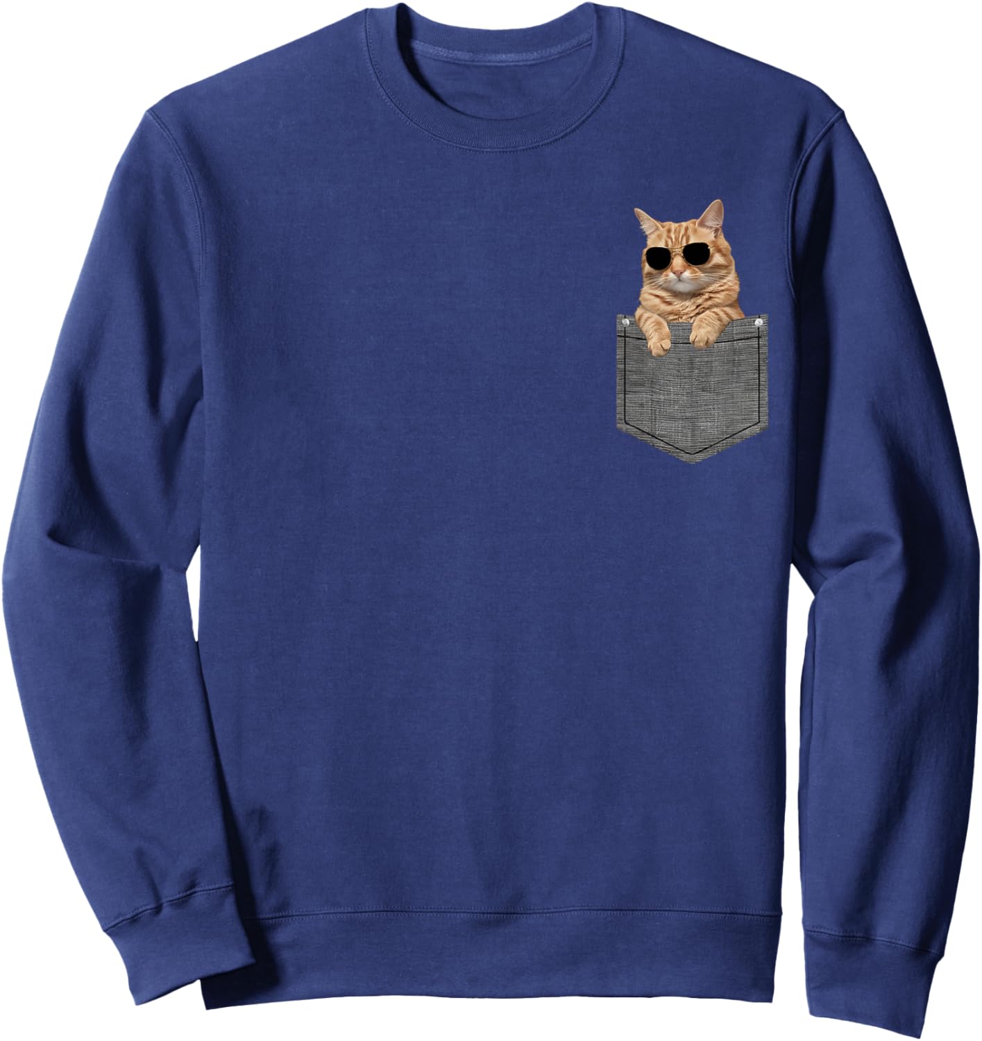 Cat in Pocket Sweatshirt - Sweatshirt | Navy