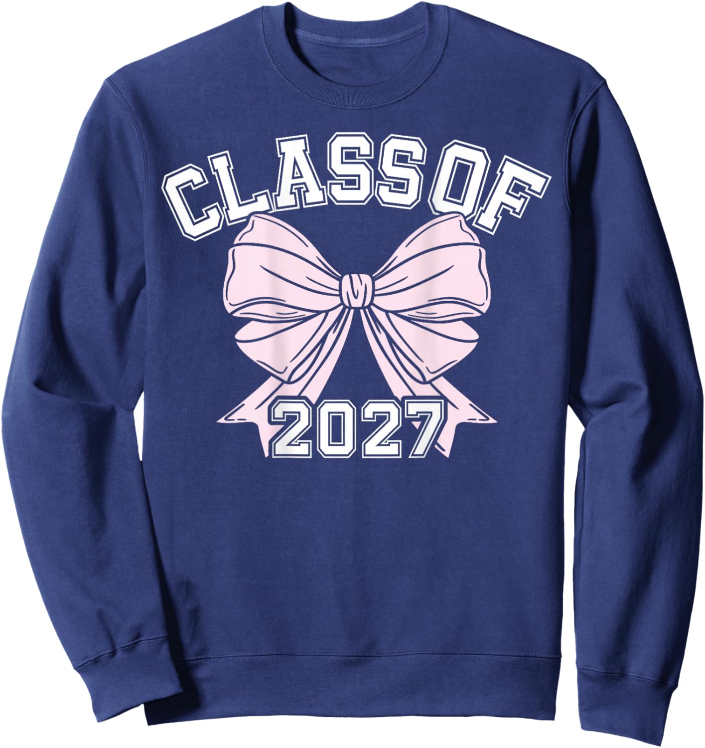 Class Of 2027 Coquette Bow Class Of Sweatshirt - Sweatshirt | Navy