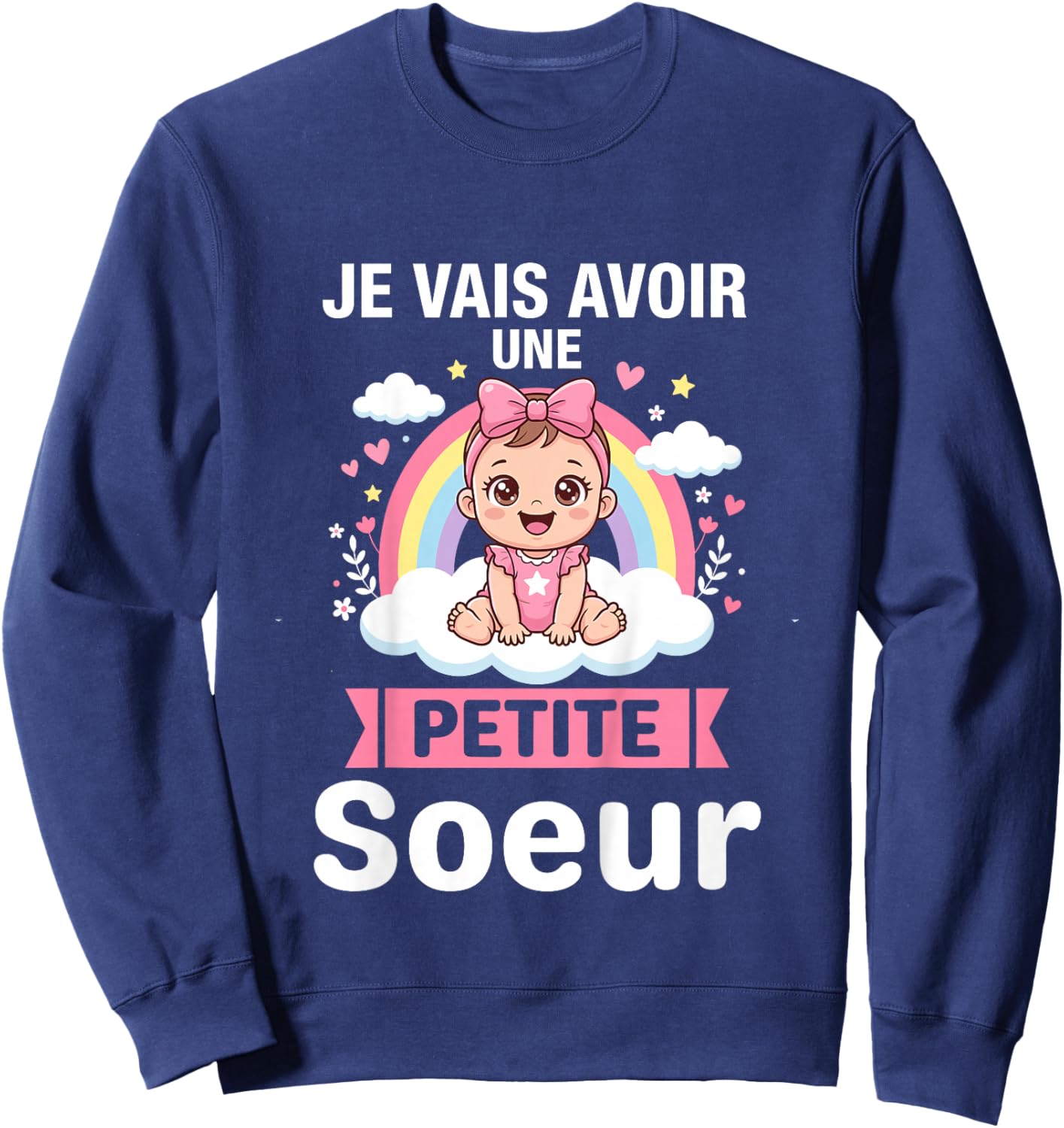 Enfant Annonce Grossesse - Bientôt Je Vais Avoir Une Petit Soeur Sweatshirt - Sweatshirt | Navy