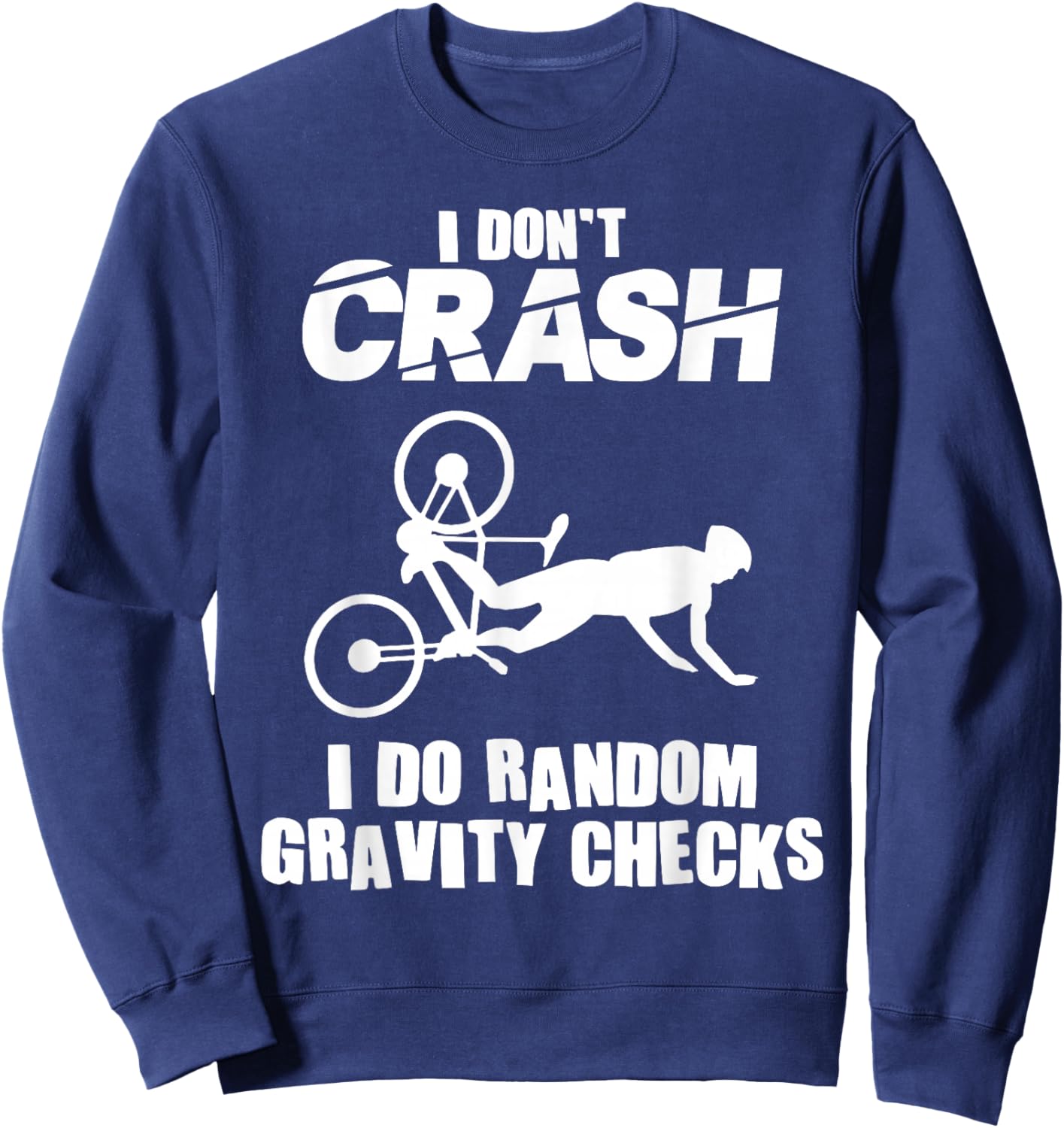 Funny Mountain Bike Design Women MTB Mountain Biker Sweatshirt - Sweatshirt | Navy