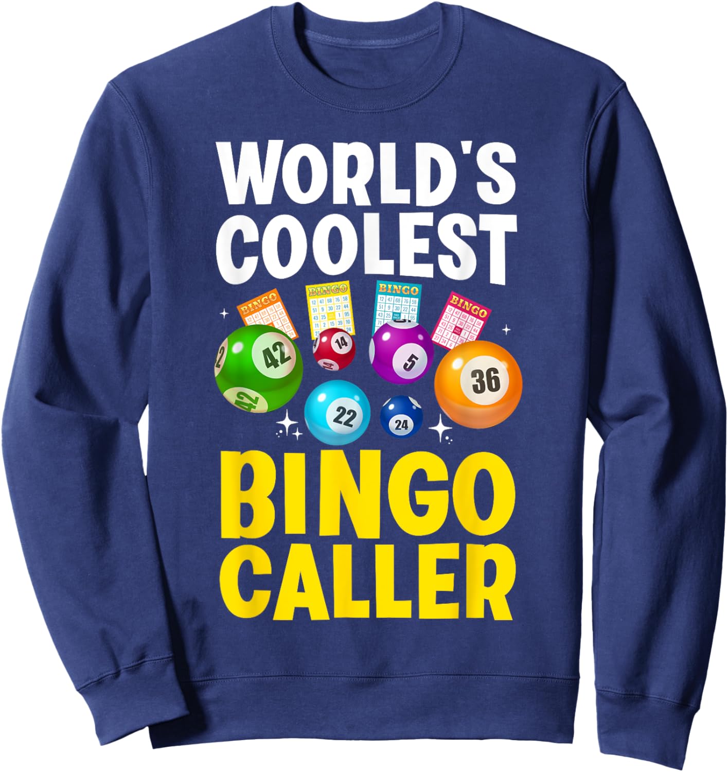 Bingo Caller Novelty Women Bingo Player Bingo Lover Sweatshirt - Sweatshirt | Navy
