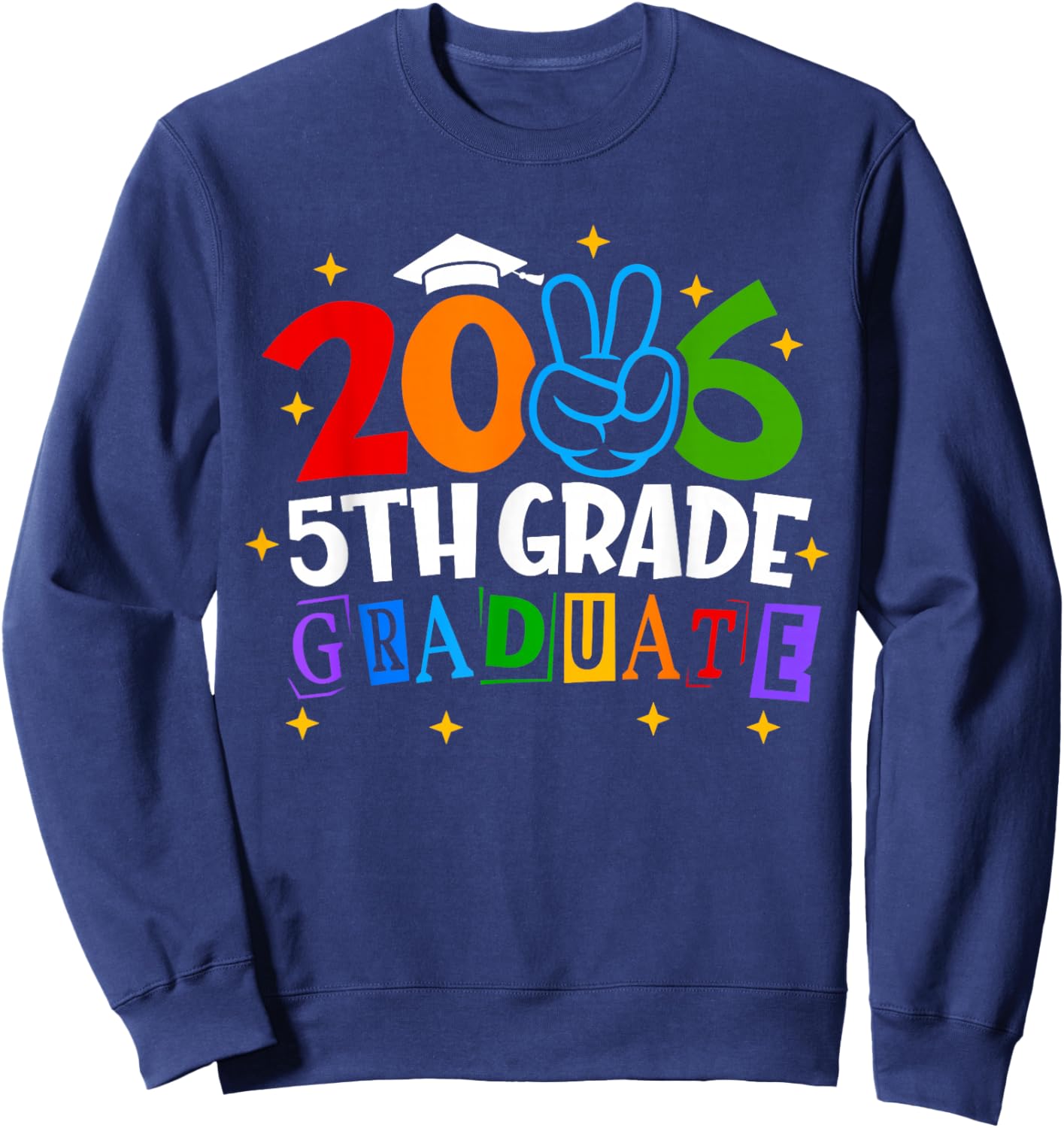 5th Fifth Grade Graduate 2026 Graduation Class of 2026 Kids Sweatshirt - Sweatshirt | Navy