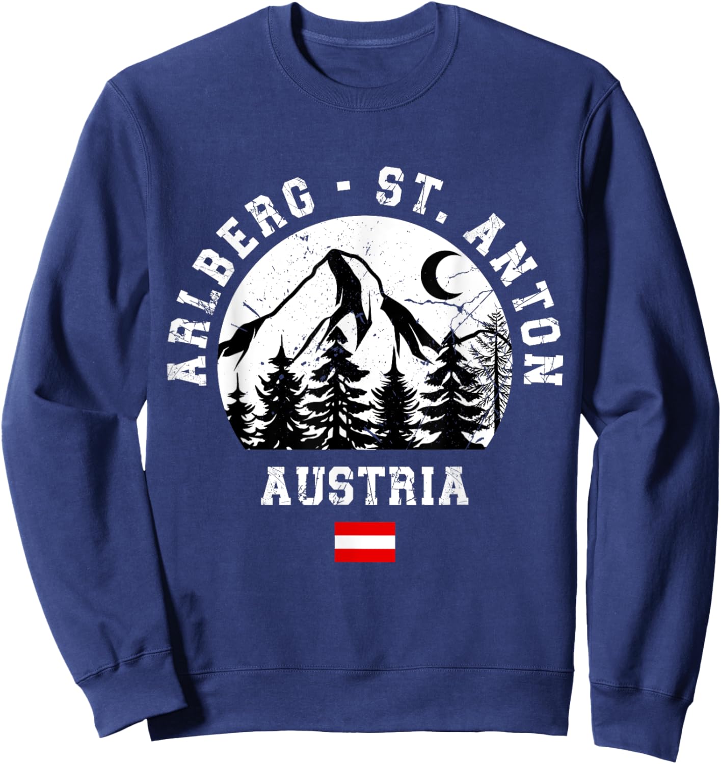 Arlberg St. Anton Austria Alps Ski Resort Alpine Austrian Sweatshirt - Sweatshirt | Navy