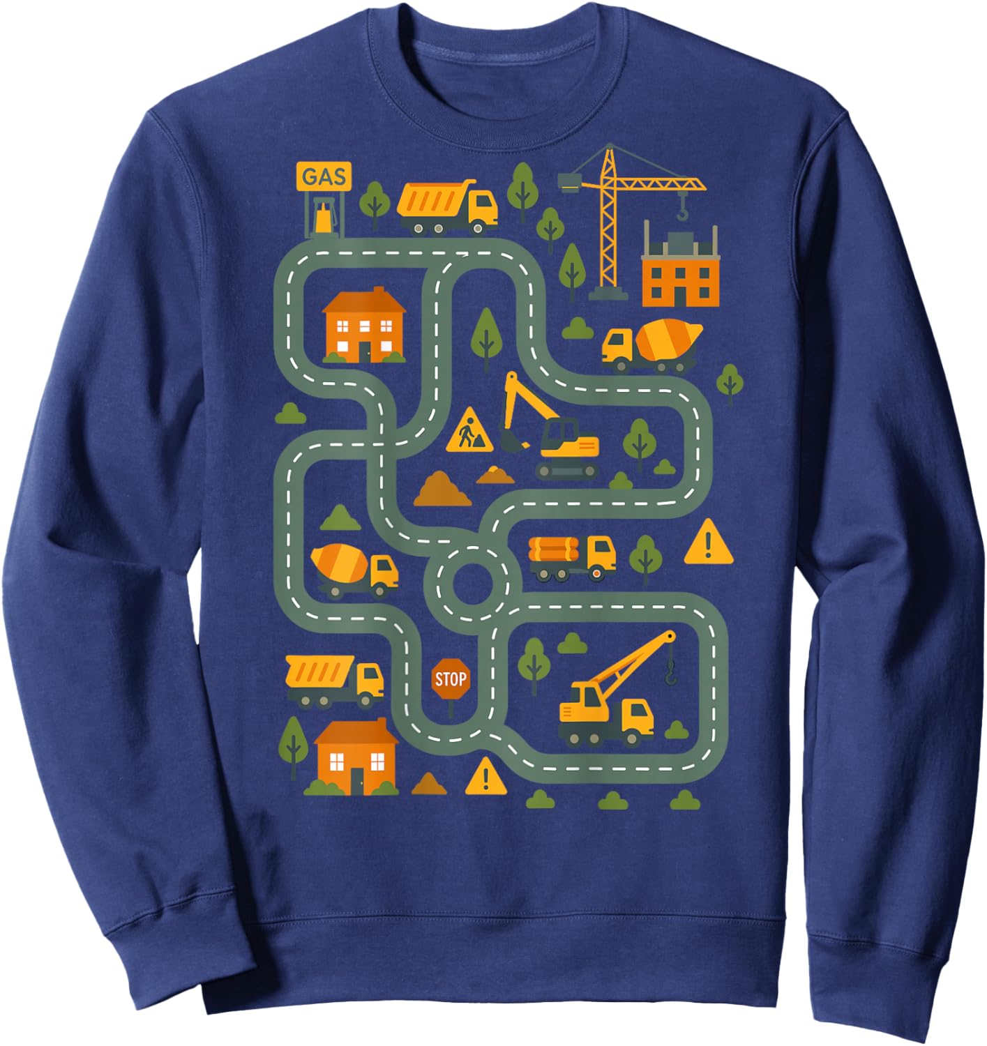 (On Back) Tired Dads Club Car Race Track On Dad Father's Day Sweatshirt - Sweatshirt | Navy