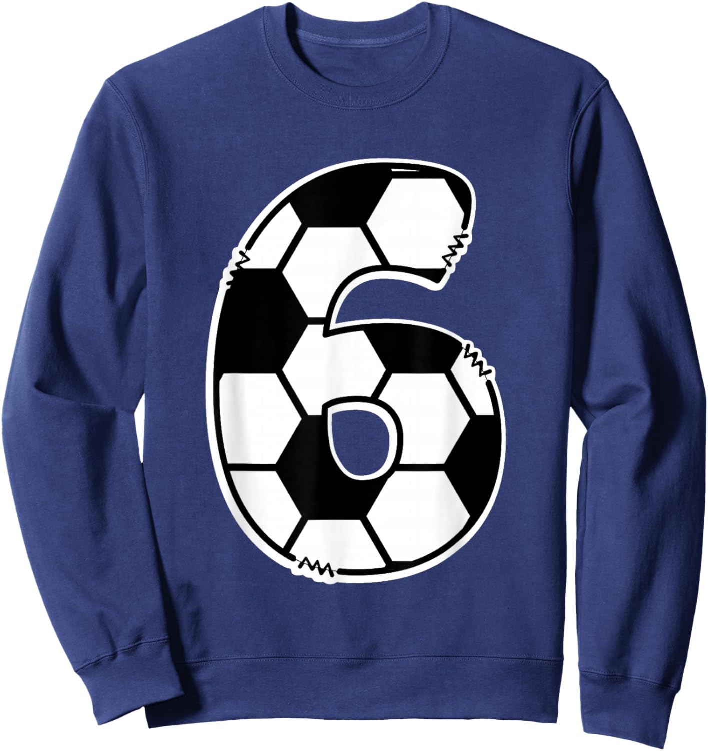 Football Number 6 Children's Birthday Sweatshirt - Sweatshirt | Navy