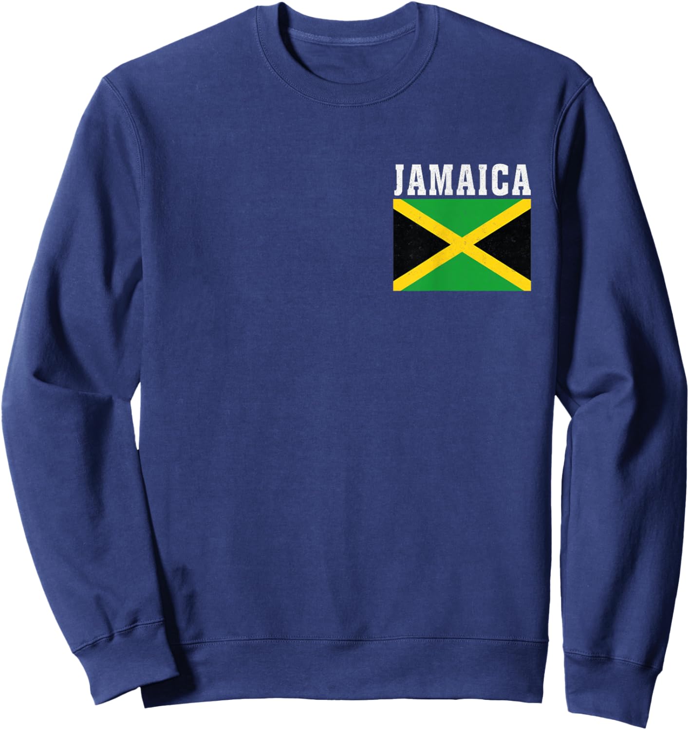 Jamaica Flag Patriotic National Roots Souvenir Sweatshirt - Sweatshirt | Navy