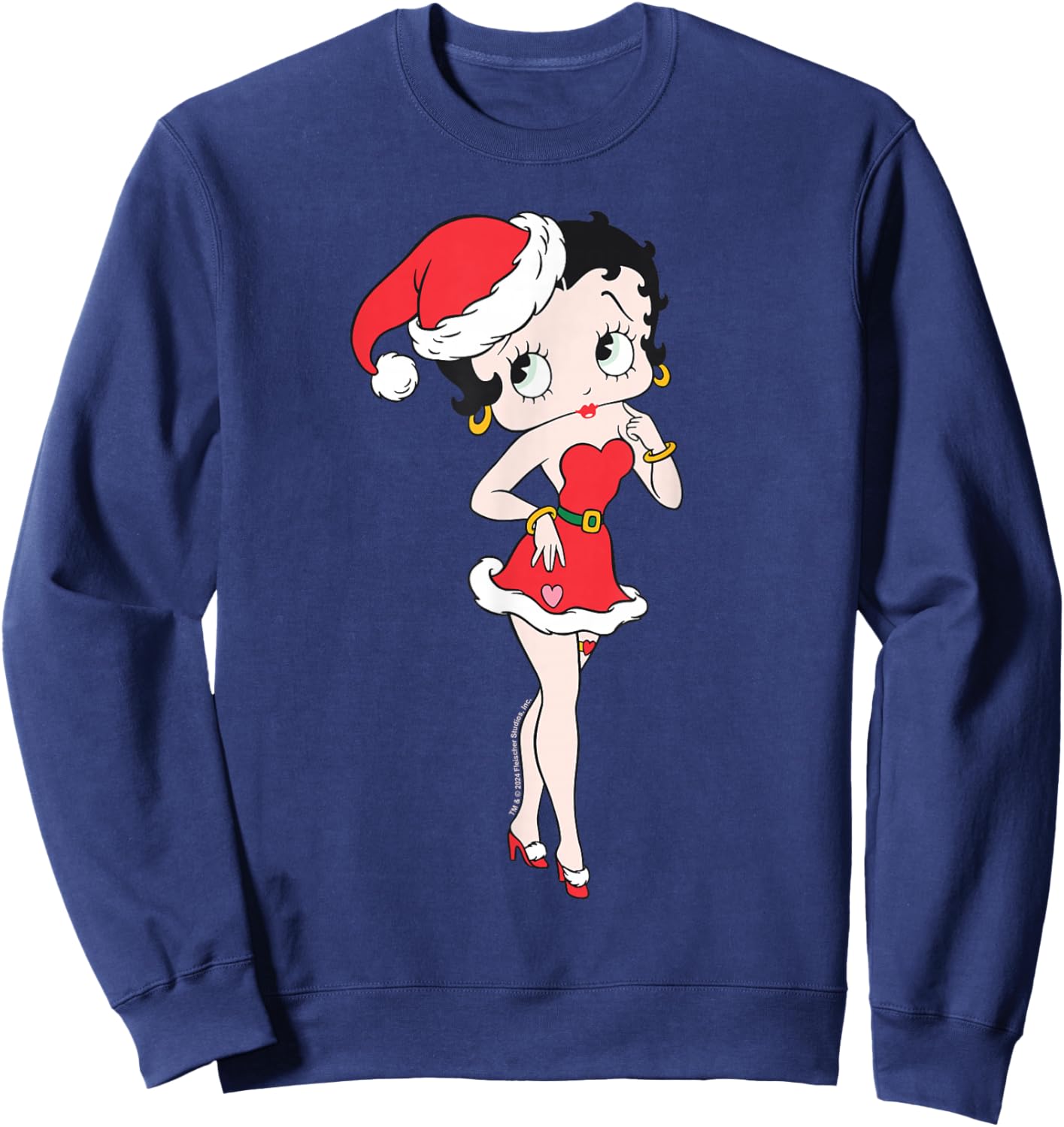 Betty Boop Christmas Pin Up Sweatshirt - Sweatshirt | Navy