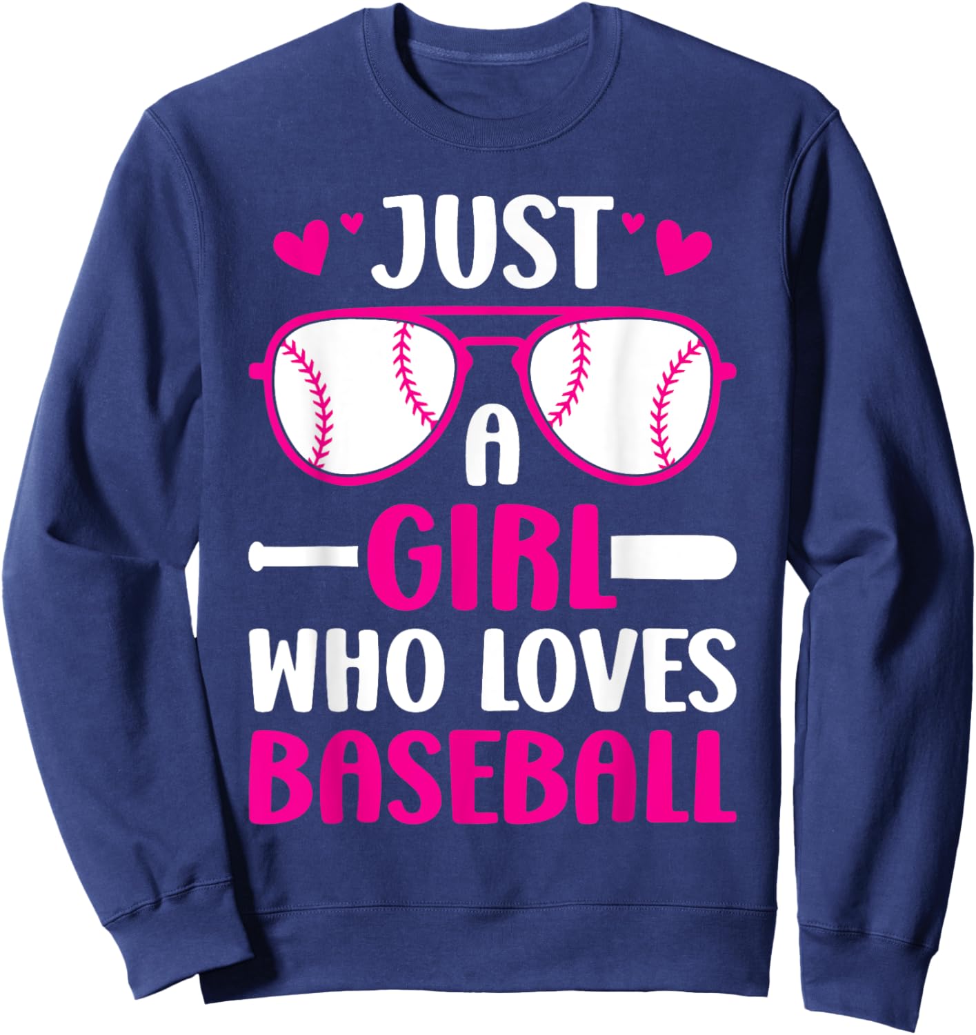 Just a Girl Who Loves Baseball Sweatshirt - Sweatshirt | Navy