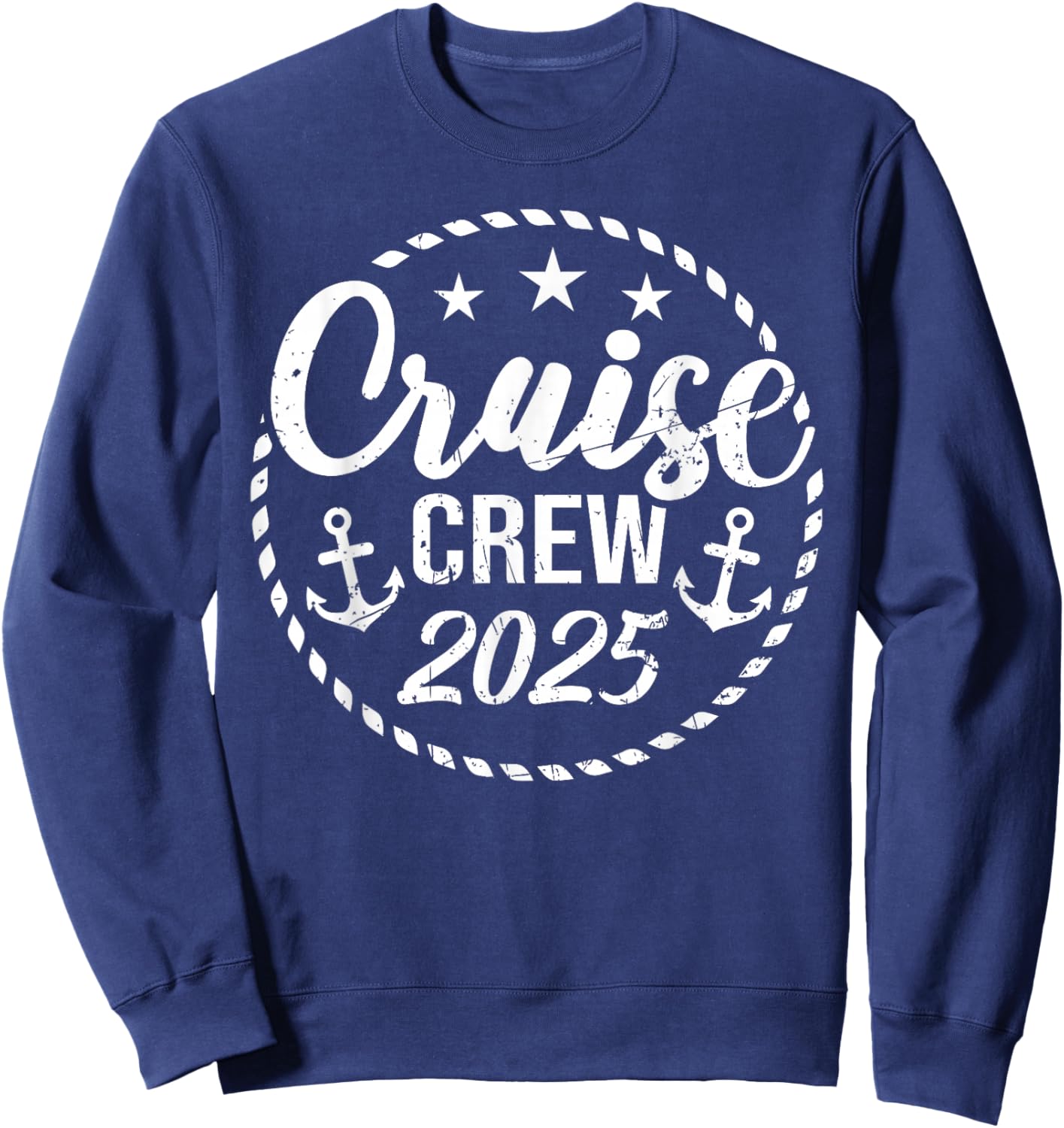 Cruise Crew 2025 Anchor Sailing Vacation Trip Group Matching Sweatshirt - Sweatshirt | Navy