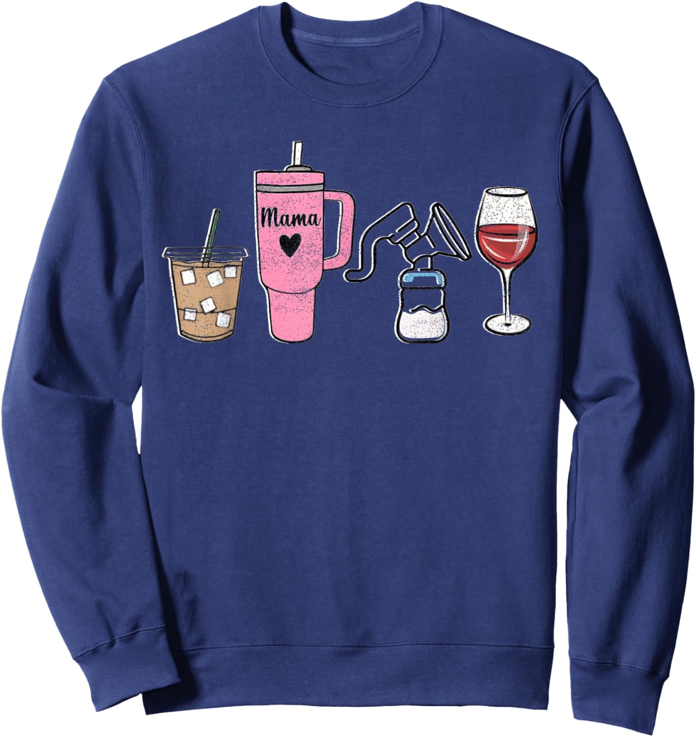 Funny Pumping Mom Boobery First Time Mom S Postpartum T Pump Sweatshirt - Sweatshirt | Navy