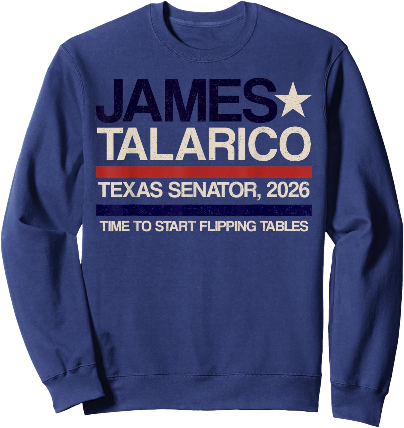 Progressive Texan for Senate 2026 James Talarico Sweatshirt - Sweatshirt | Navy