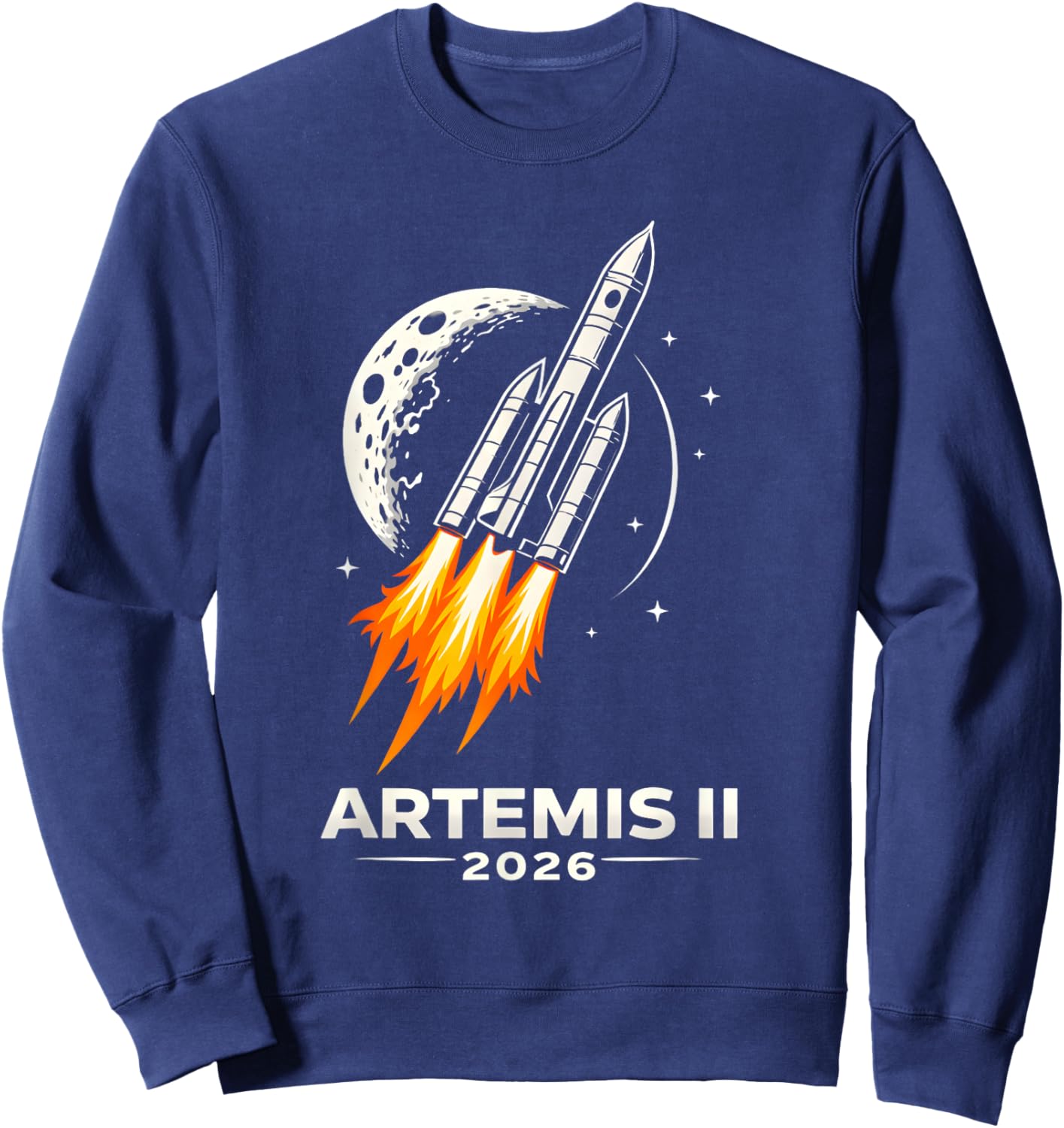 Artemis II 2026 Raketenstart Mond Mission Weltraum Design Sweatshirt - Sweatshirt | Navy