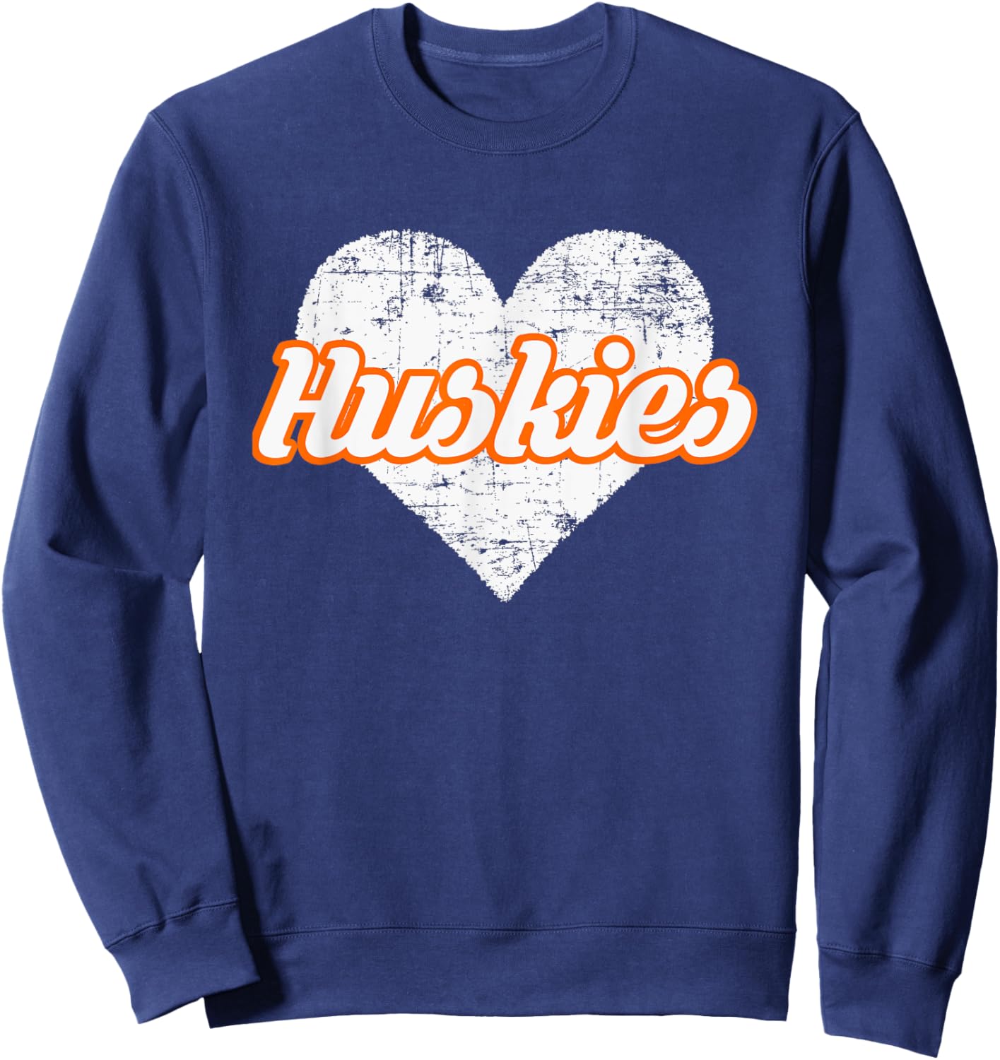 Hamilton Heights Huskies Over Heart Sweatshirt - Sweatshirt | Navy