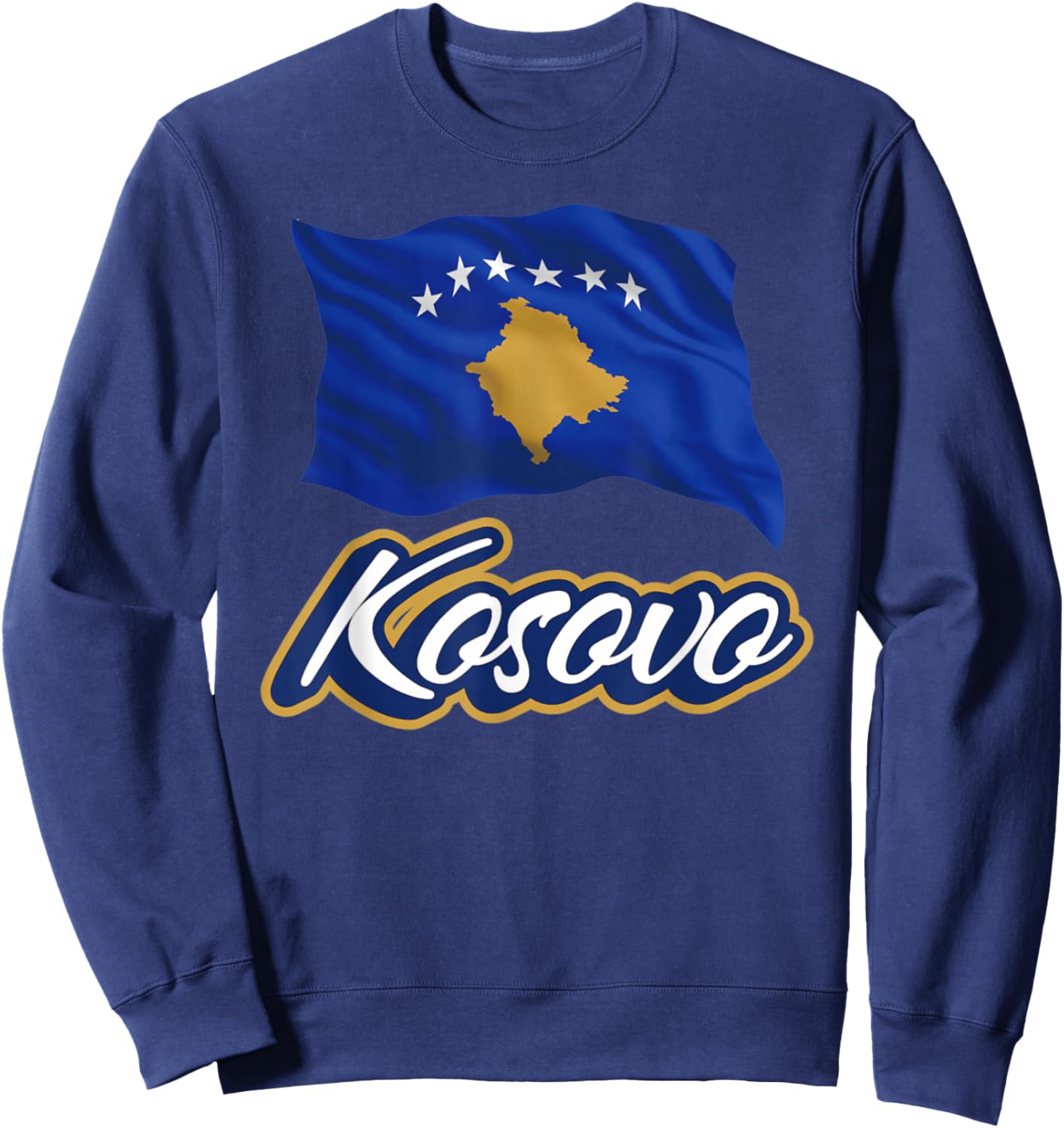 Kosovo Flag Patriotic Men Women Kids Sweatshirt - Sweatshirt | Navy
