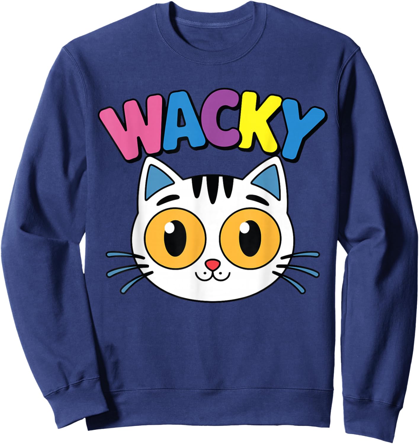 Wacky Costume Mismatch Day Outfit funny cat for wacky days Sweatshirt - Sweatshirt | Navy