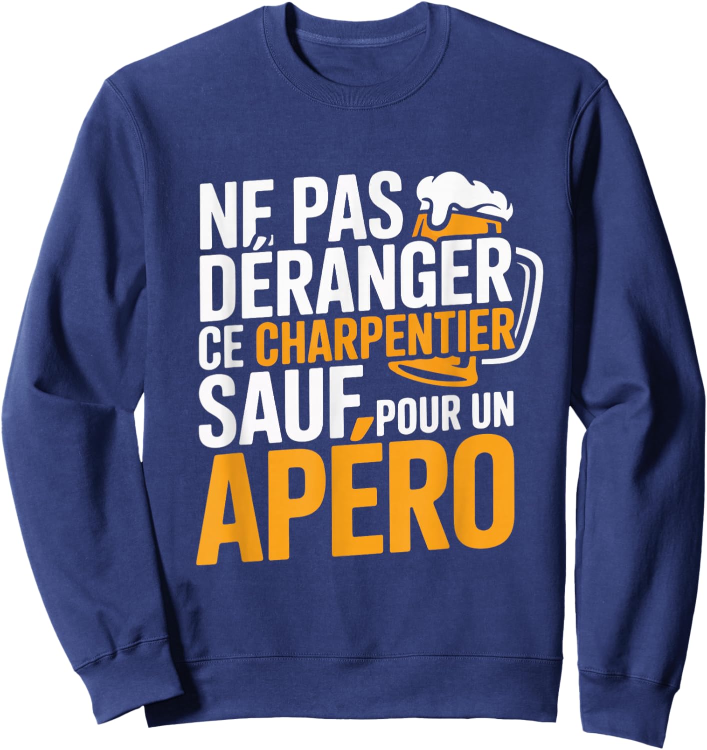 Carpentier Men's Aperitif Humour Gift Funny Beer Sweatshirt - Sweatshirt | Navy