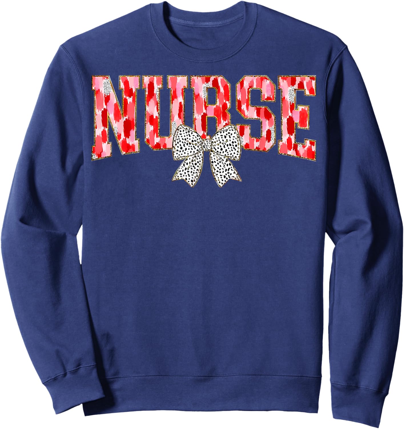 Retro Nurse Coquette Red Bow Girlie Nurse Life Sweatshirt - Sweatshirt | Navy