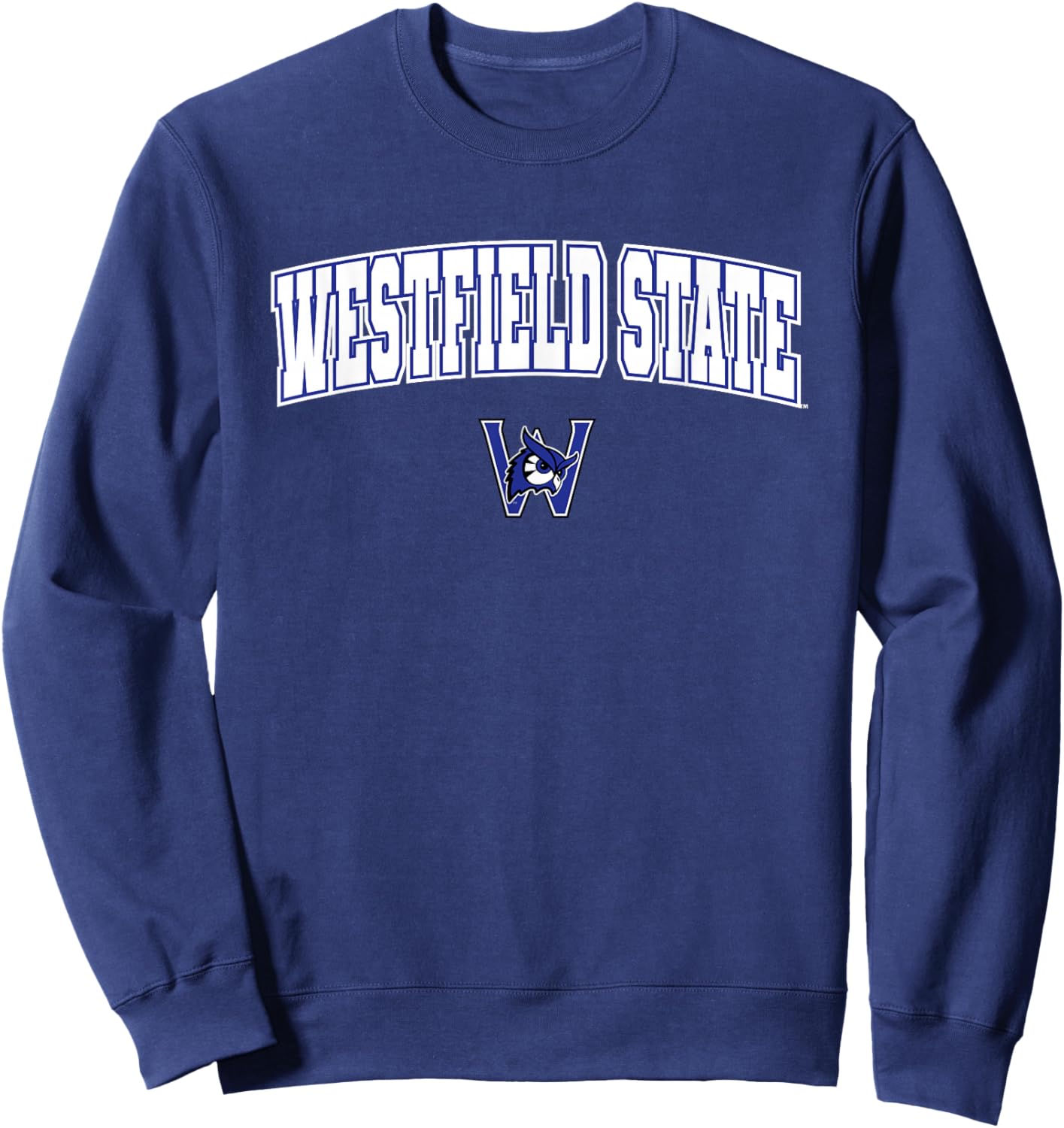 Westfield State University Owls Arch Logo Sweatshirt - Sweatshirt | Navy