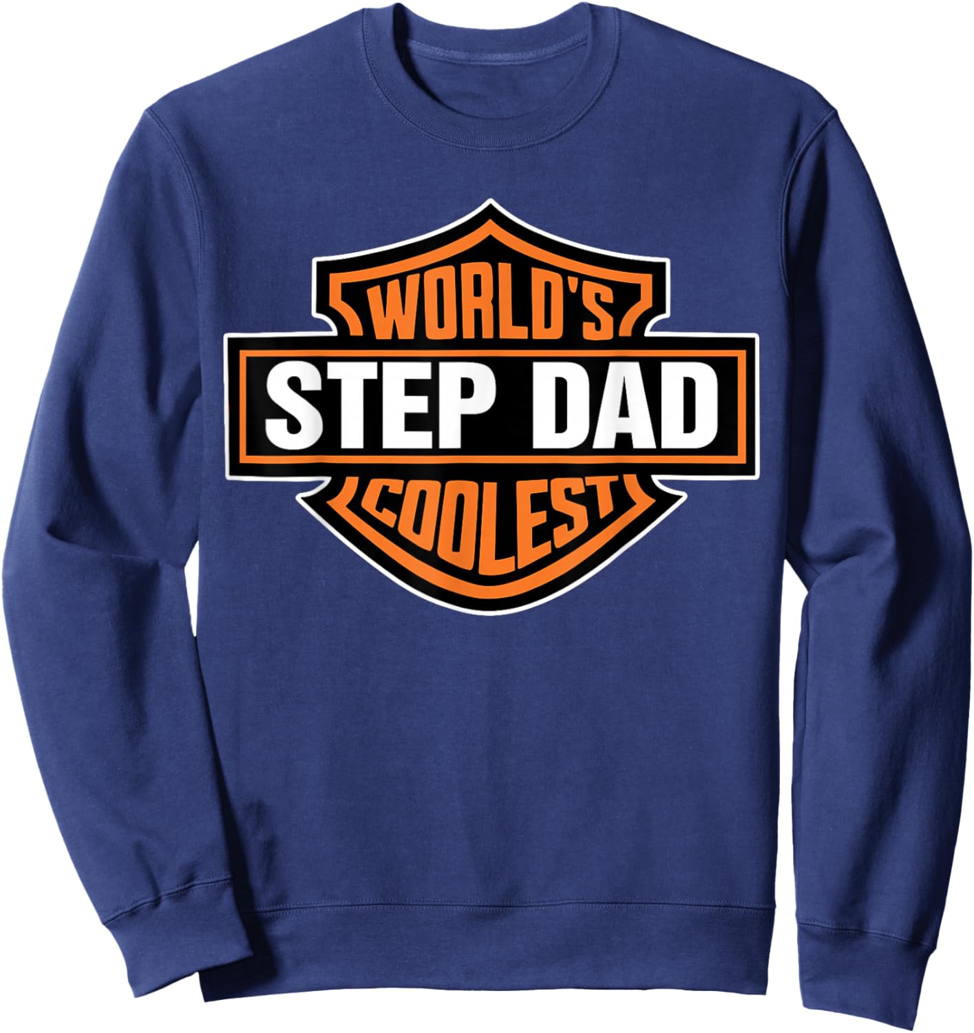 Worlds Coolest Step Dad Matching Family Fathers Day Sweatshirt - Sweatshirt | Navy