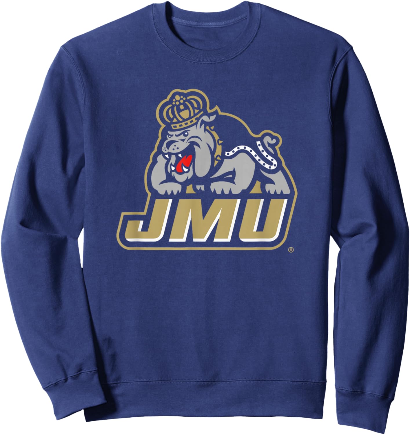 James Madison Dukes Mascot Icon Purple Officially Licensed Sweatshirt - Sweatshirt | Navy