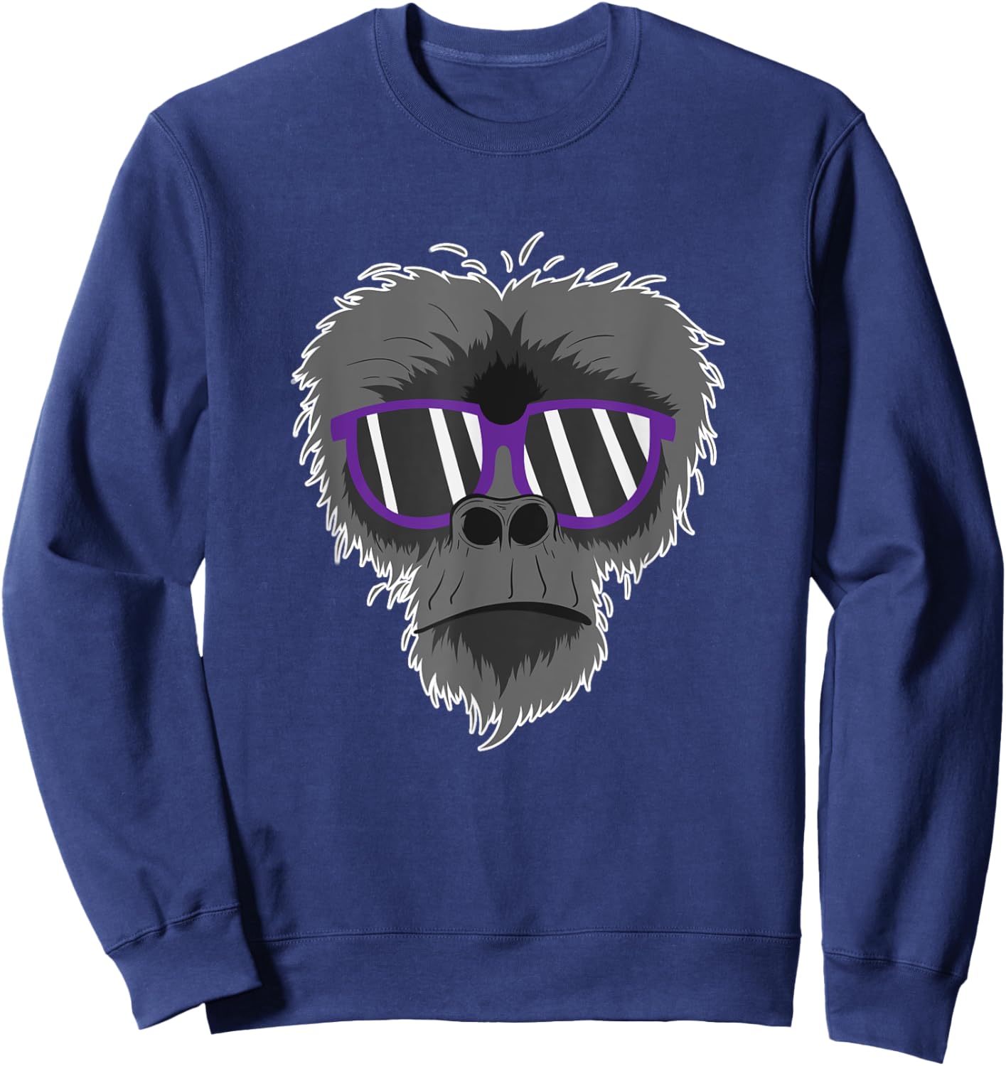 Ape with Sunglasses Sweatshirt - Sweatshirt | Navy
