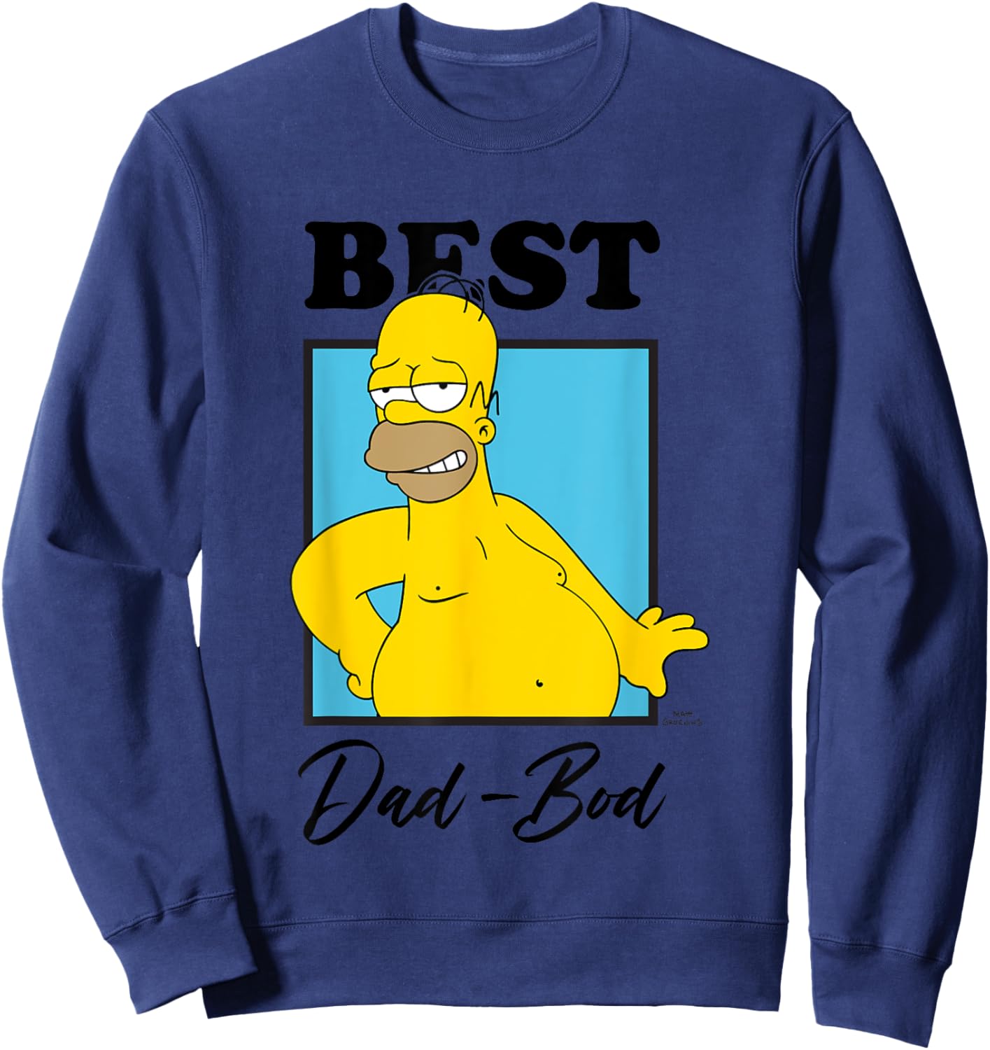 The Simpsons Father's Day Homer Best Dad Bod Sweatshirt - Sweatshirt | Navy
