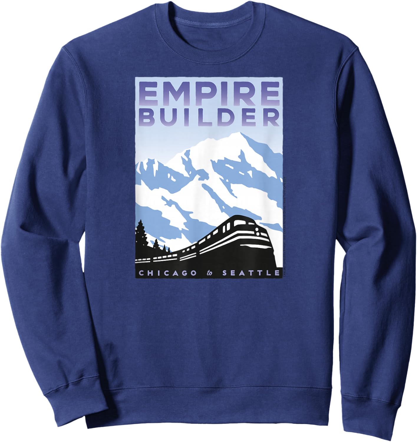 Empire Builder (Chicago to Seattle) Sweatshirt - Sweatshirt | Navy