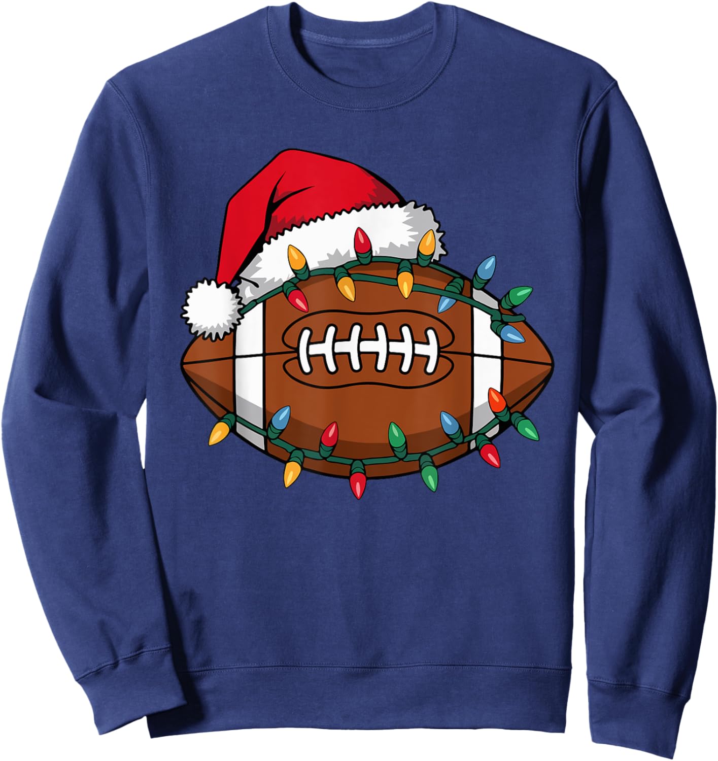 Boys Christmas Football Kids Football Christmas Women Men Sweatshirt - Sweatshirt | Navy