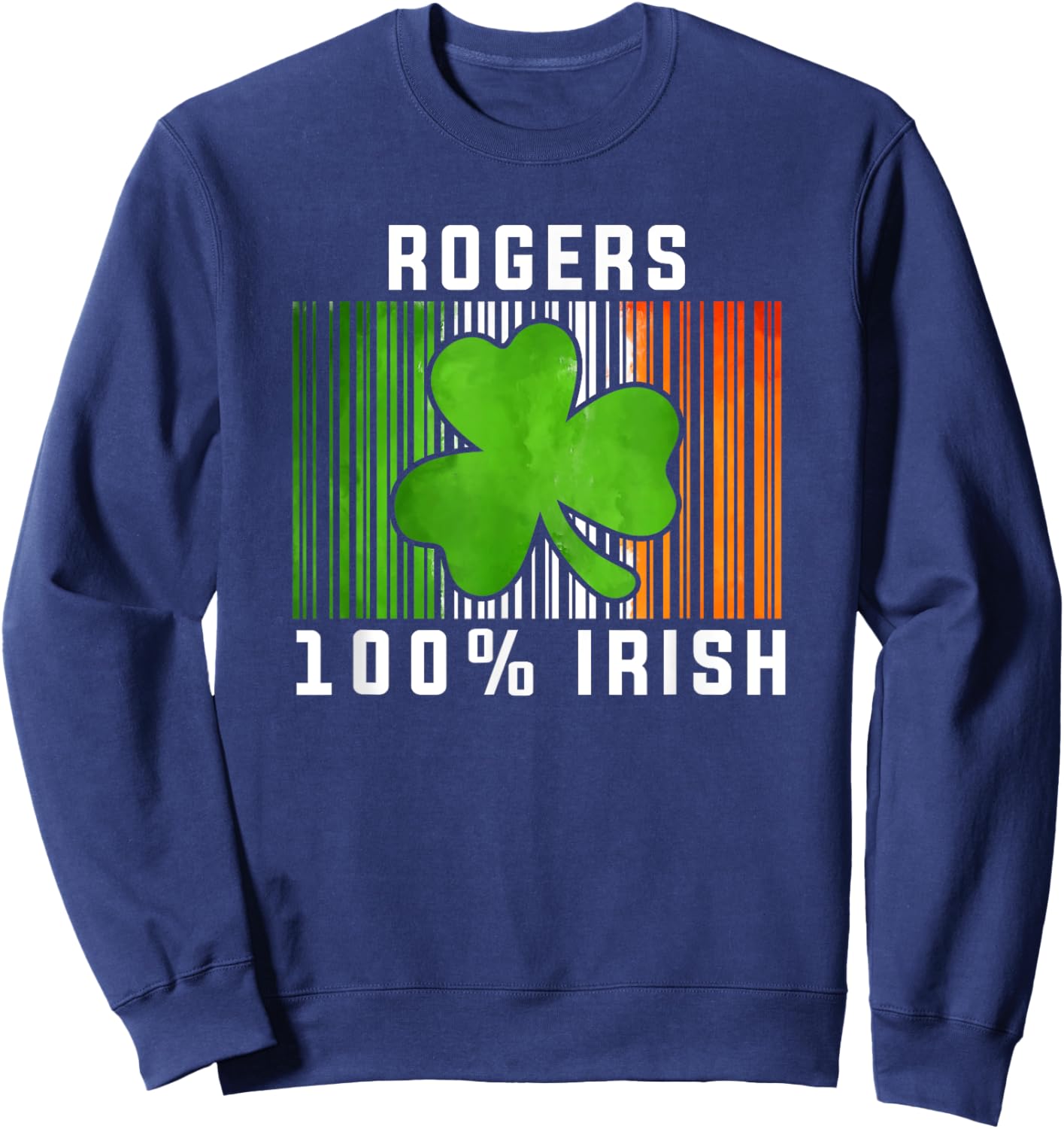 Rogers Irish Family Name Sweatshirt - Sweatshirt | Navy