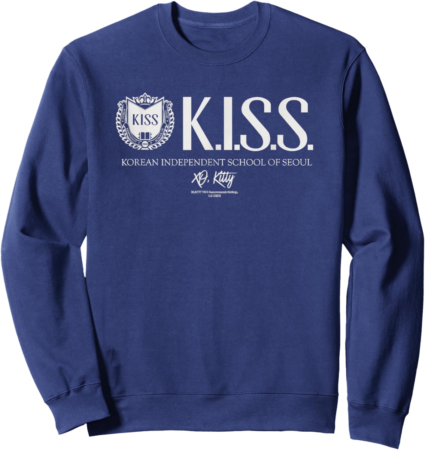 XO, Kitty KISS Officially Licenced Sweatshirt - Sweatshirt | Navy