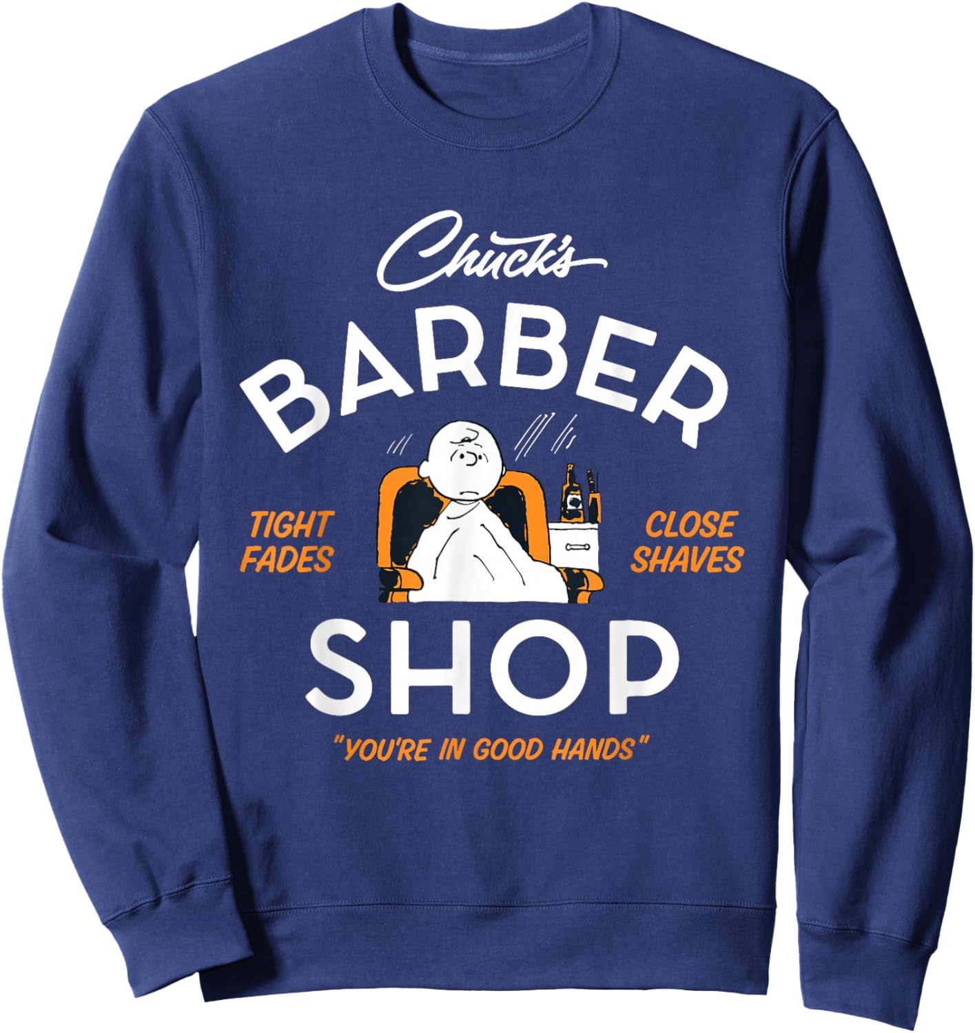 Peanuts Charlie Brown Chucks Barber Shop Sweatshirt - Sweatshirt | Navy
