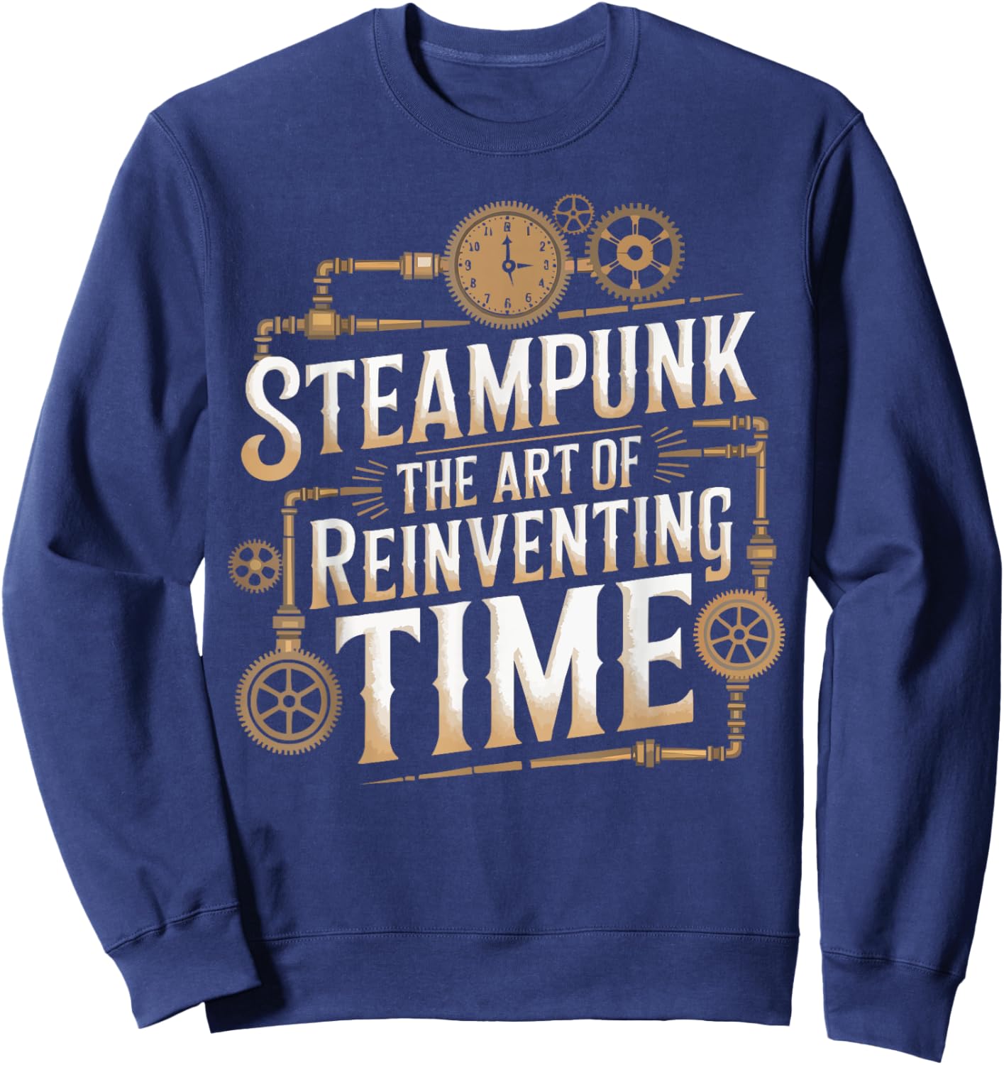 Steampunk Lover Clockwork Steampunk Gears Steam Mechanical Sweatshirt - Sweatshirt | Navy