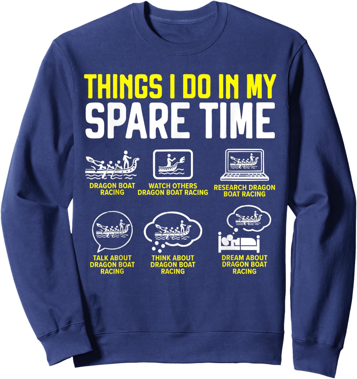 Dragon Boat Racing Paddler Dragonboating Dragonboat Sweatshirt - Sweatshirt | Navy
