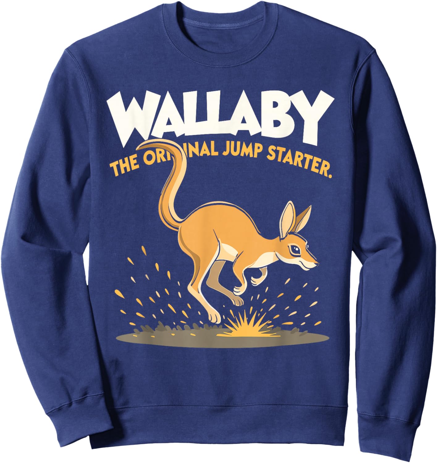 Wallaby Australian Wildlife Marsupial Nature Explorer Design Sweatshirt - Sweatshirt | Navy