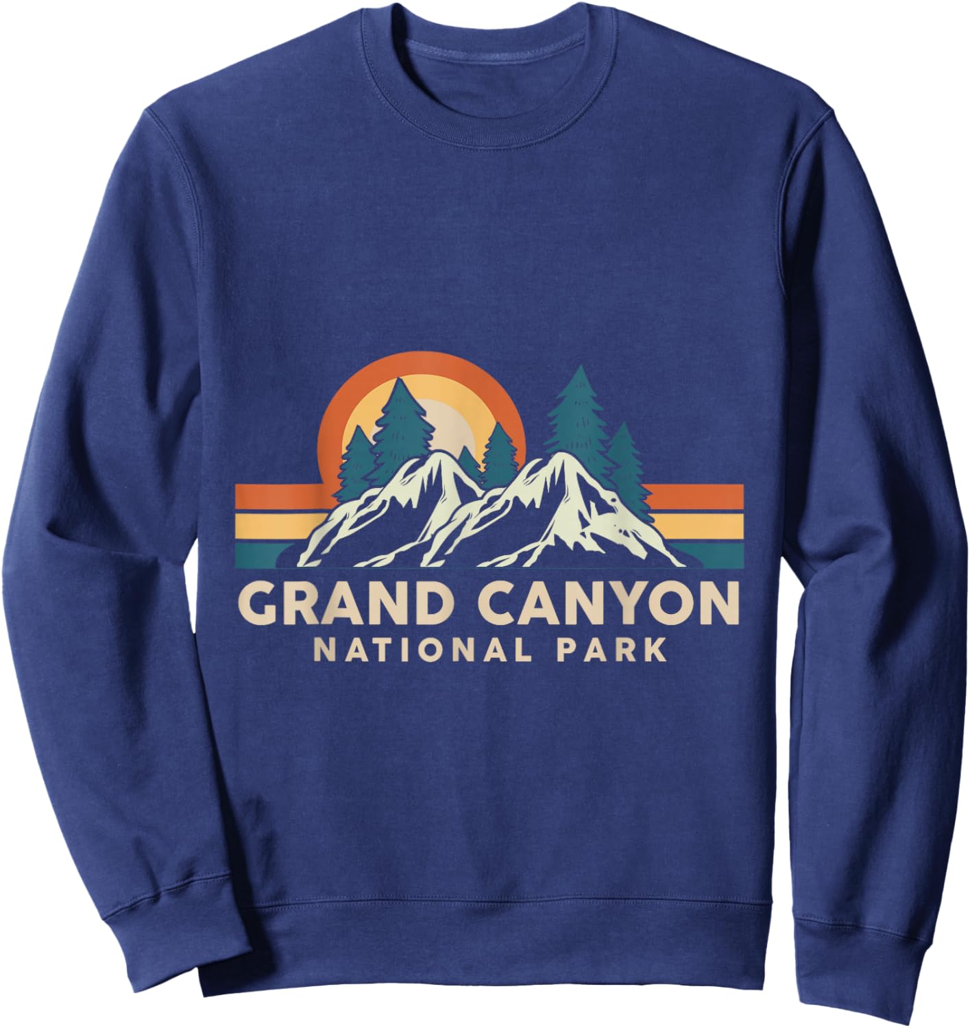 Grand Canyon National Park Arizona Hiking Souvenir Retro Sweatshirt - Sweatshirt | Navy