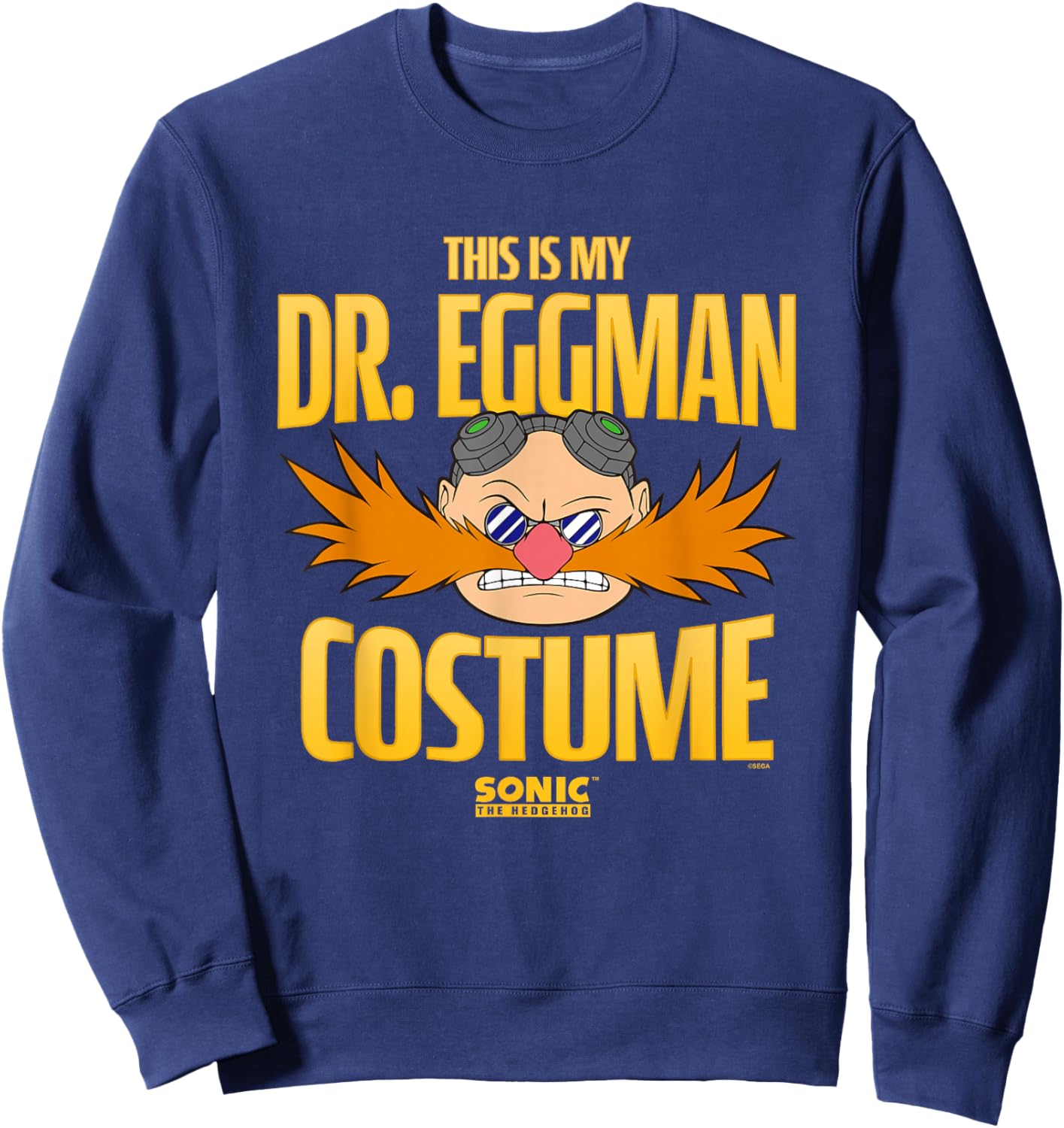 Sonic The Hedgehog Halloween This Is My Dr. Eggman Costume Sweatshirt - Sweatshirt | Navy