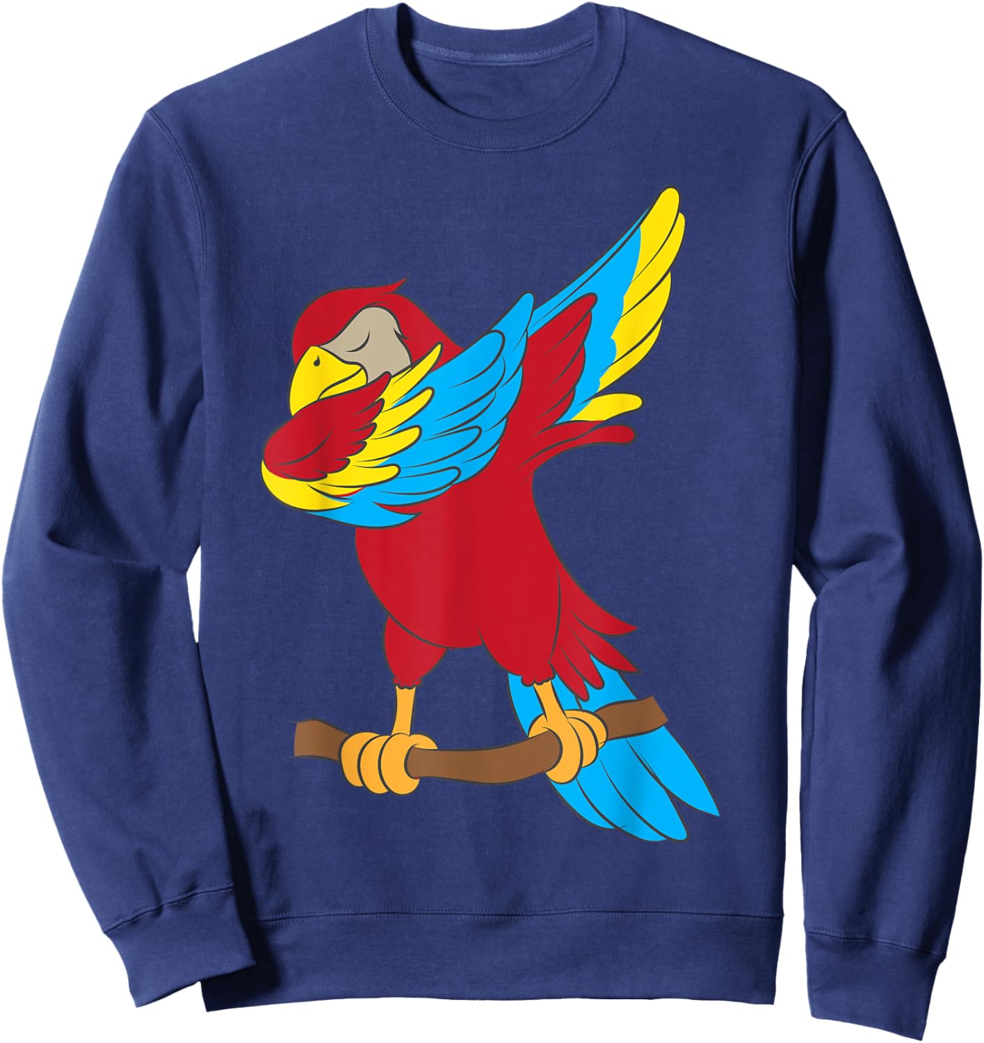 Cool Parrot Art Women Pet Bird Tropical Parrot Lover Sweatshirt - Sweatshirt | Navy