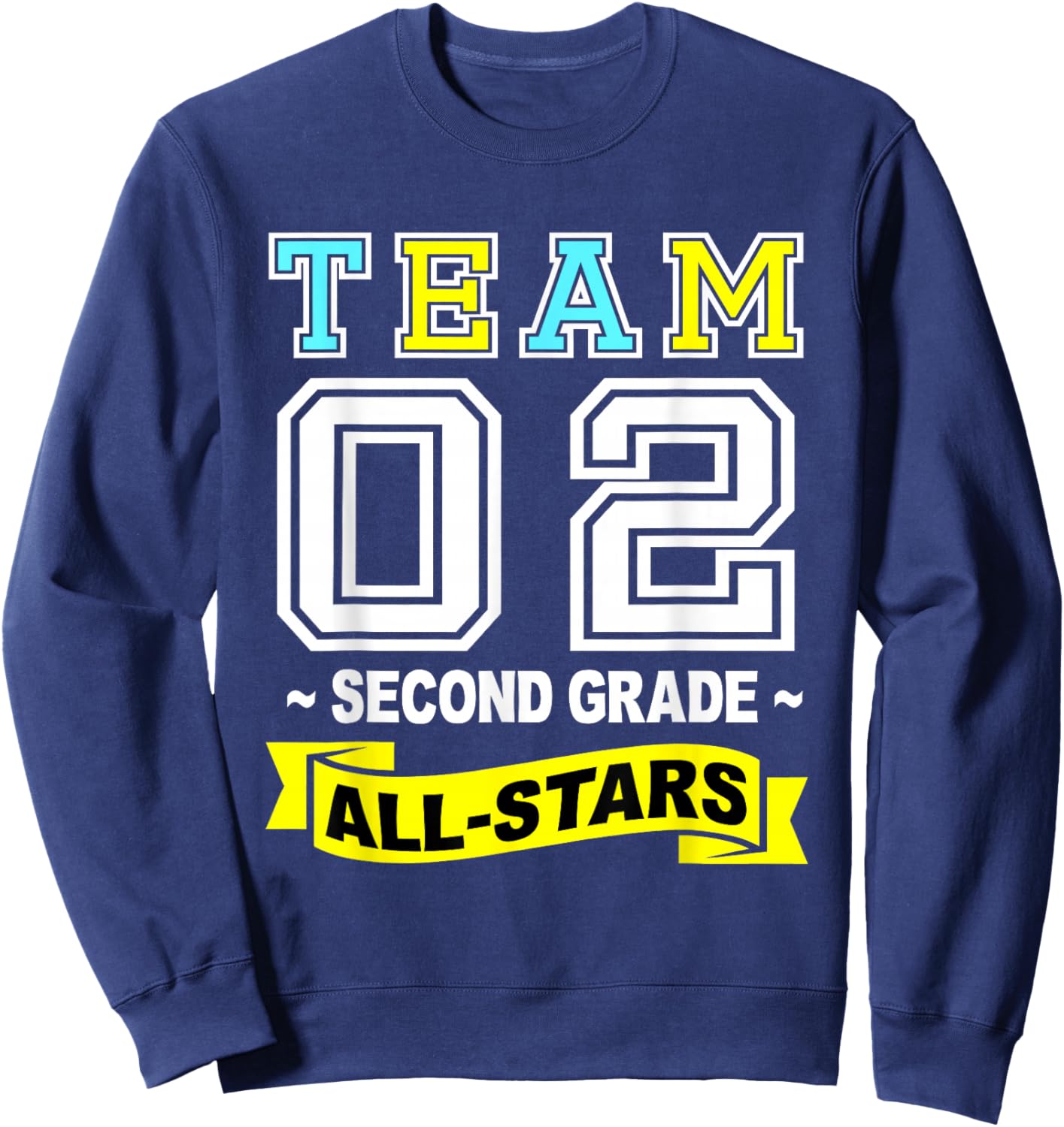 Retro Team 2nd Grade Shirt All-Stars Sport Jersey For Kids Sweatshirt - Sweatshirt | Navy