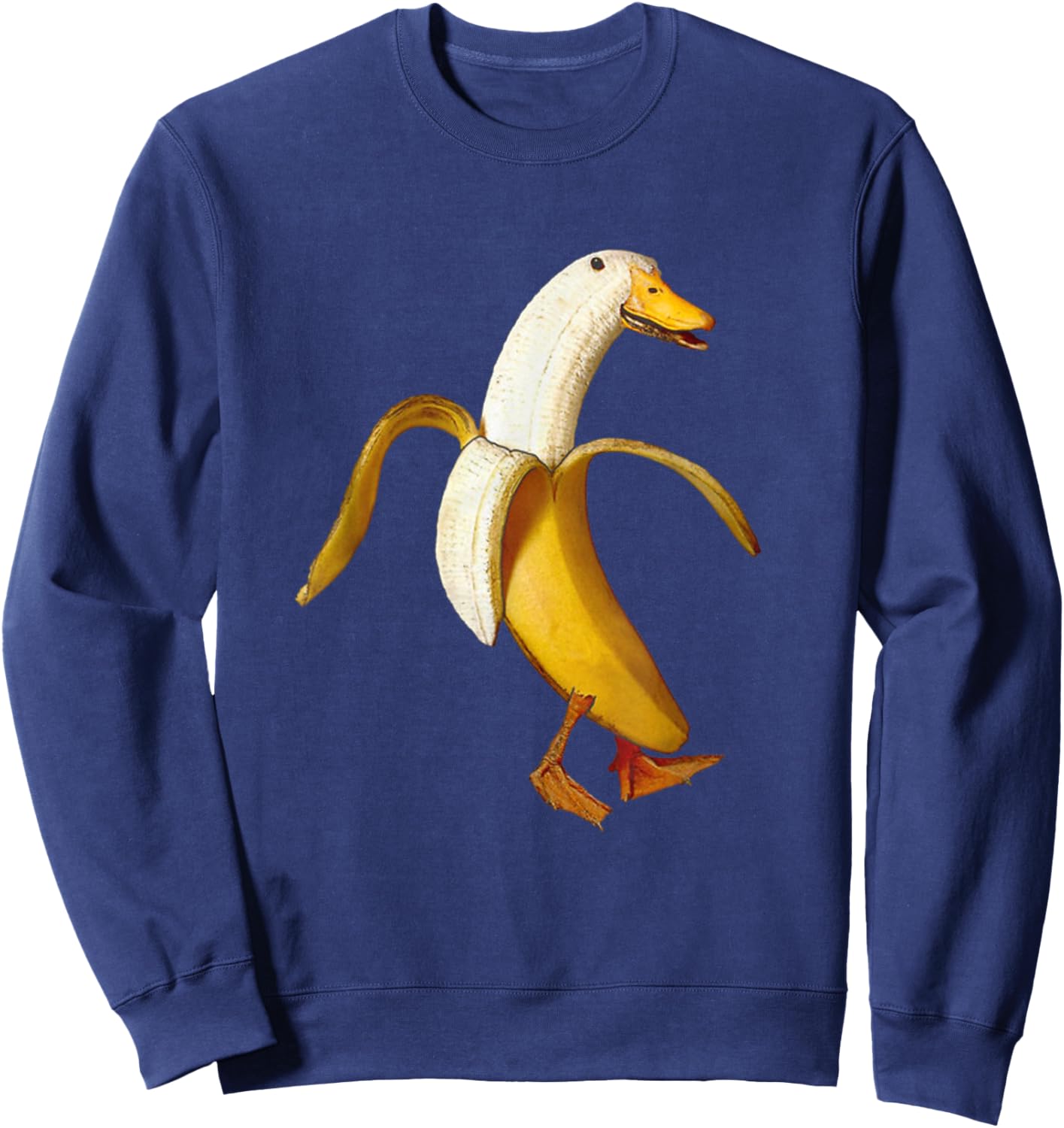 Banana Goose Duck: A Funny Animal Sweatshirt - Sweatshirt | Navy